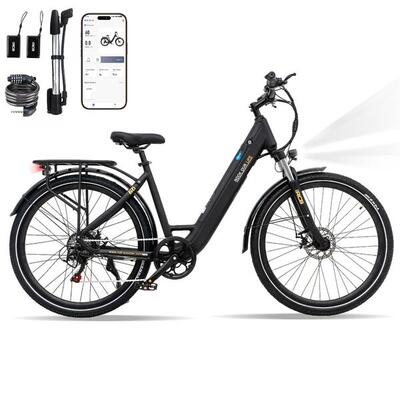 ​elektrische fiets voor volwassenen 27.5" e-bike, app & nfc, rcb-g6​