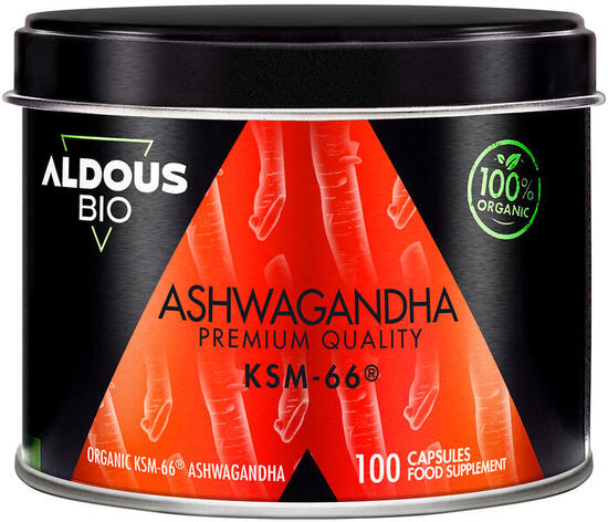Extracto de Raíz de Ashwagandha KSM-66 ® Ecológico Aldous Bio | 100 Cápsulas