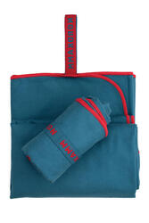 Serviette microfibre adulte Set de 2 OEKOTEX ultralégère, séchage rapide, bleue