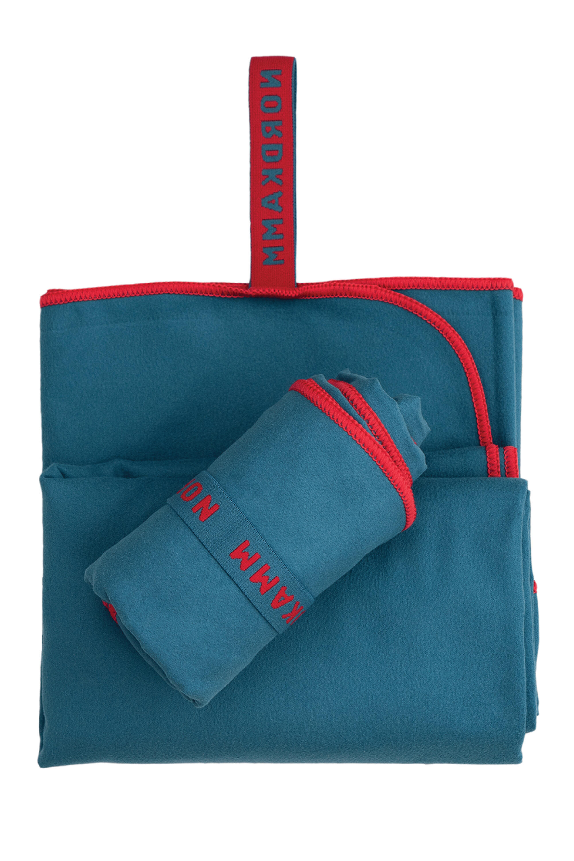 NORDKAMM Mikrofaser Handtuch Set 2 Mikrofaserhandtücher OEKOTEX ultraleicht blau