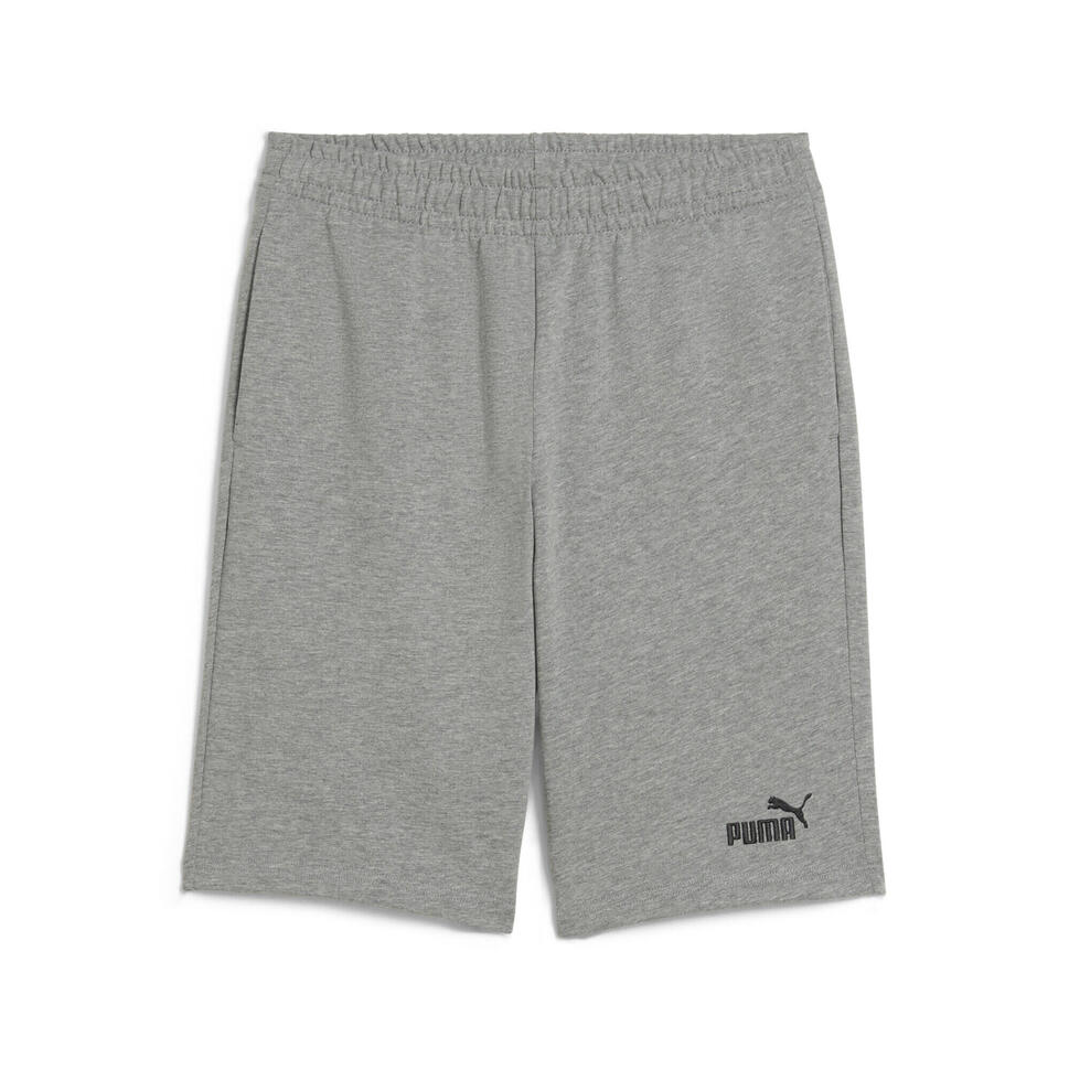 Młodzieżowe szorty ESS z logo No. 1 z dżerseju PUMA Medium Gray Heather