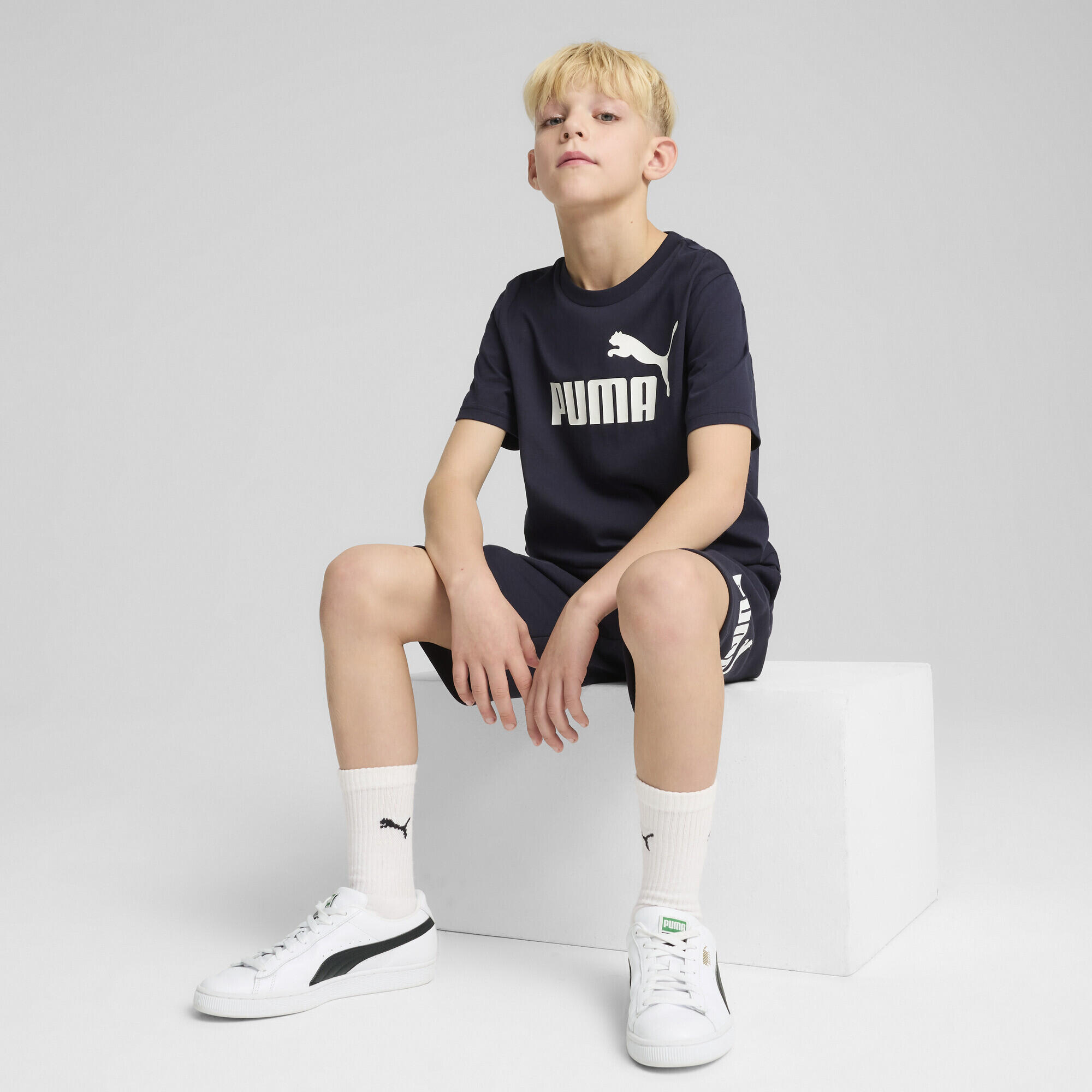 T-shirt con logo ESS N. 1 per ragazzi PUMA 4/7