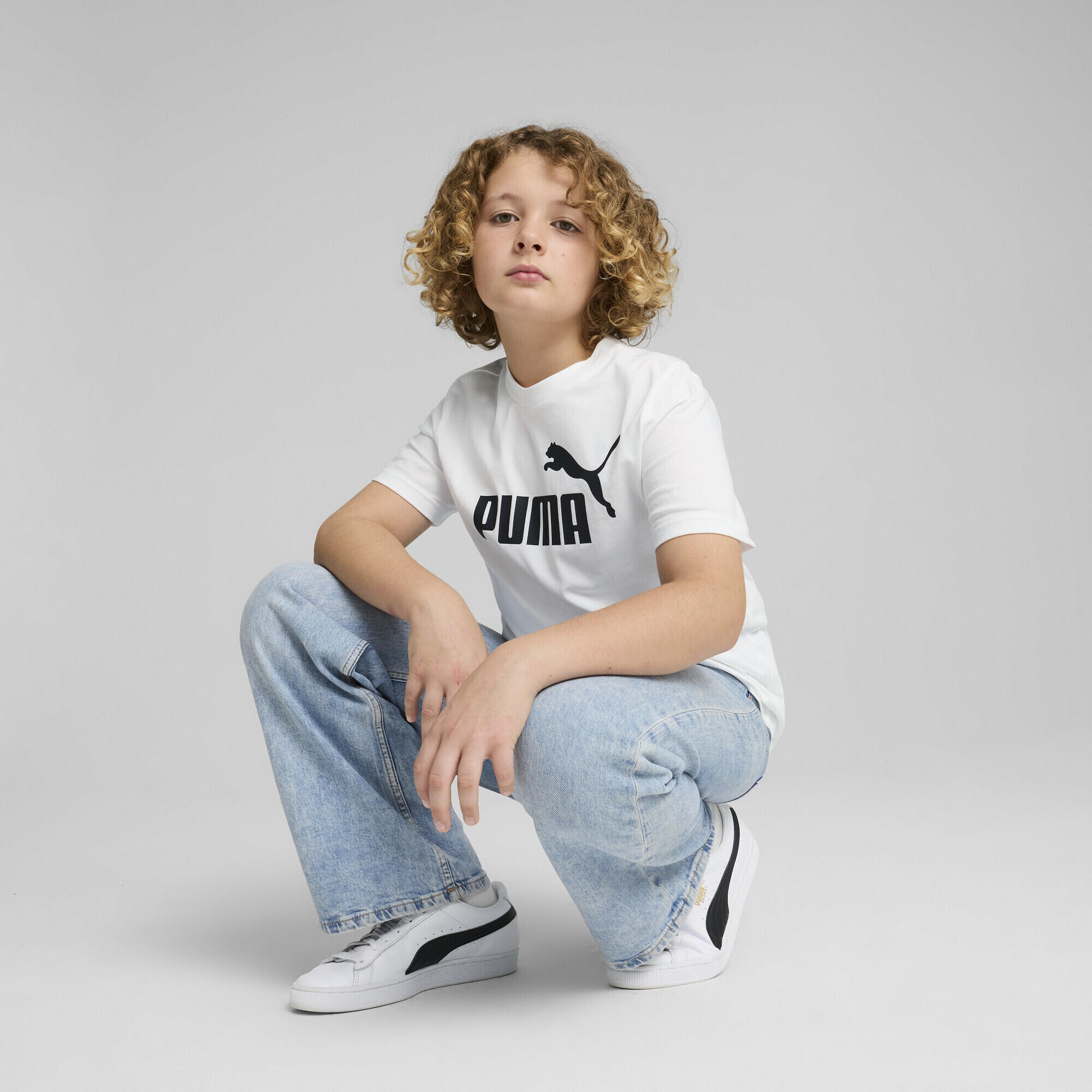 T-shirt con logo ESS N. 1 per ragazzi PUMA 4/7