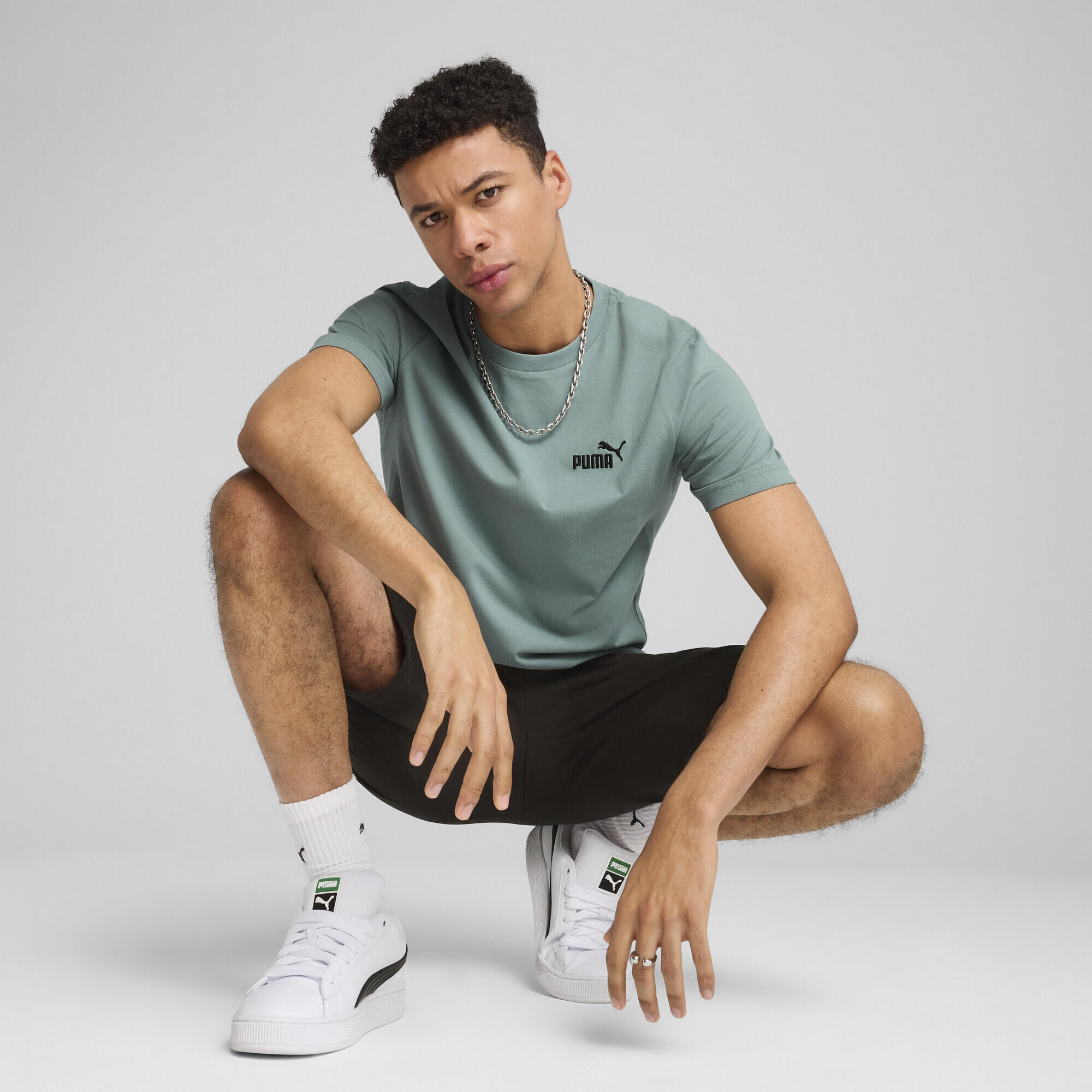 T-shirt à petit logo N° 1 Essentials Homme PUMA Green Moon 4/7