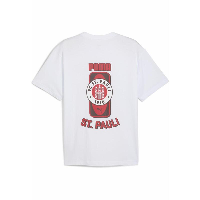 Męska koszulka z grafiką FC St. Pauli PUMA White Espresso Brown