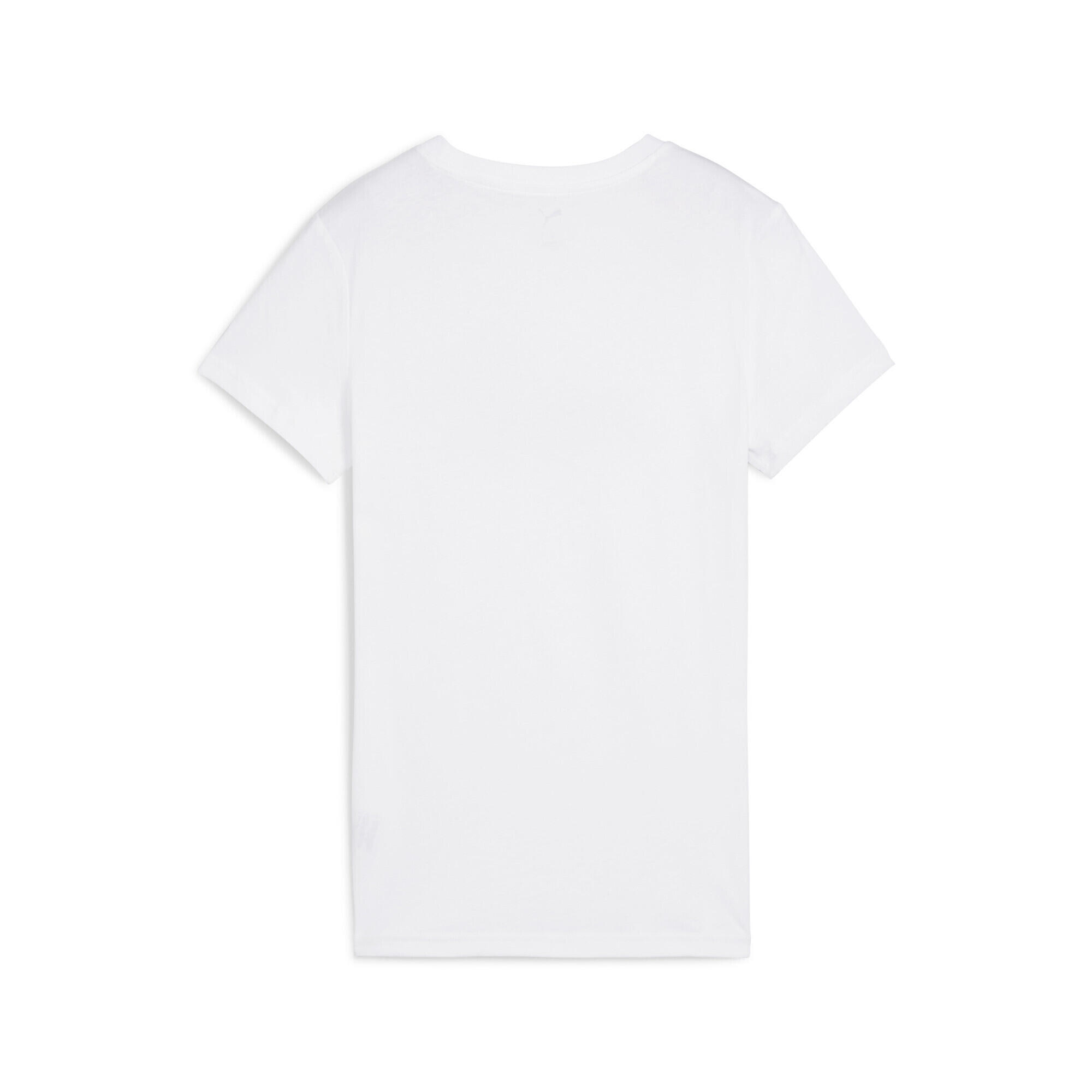 T-shirt à logo N° 1 ESS Femme PUMA White Peach Frost Red 6/7