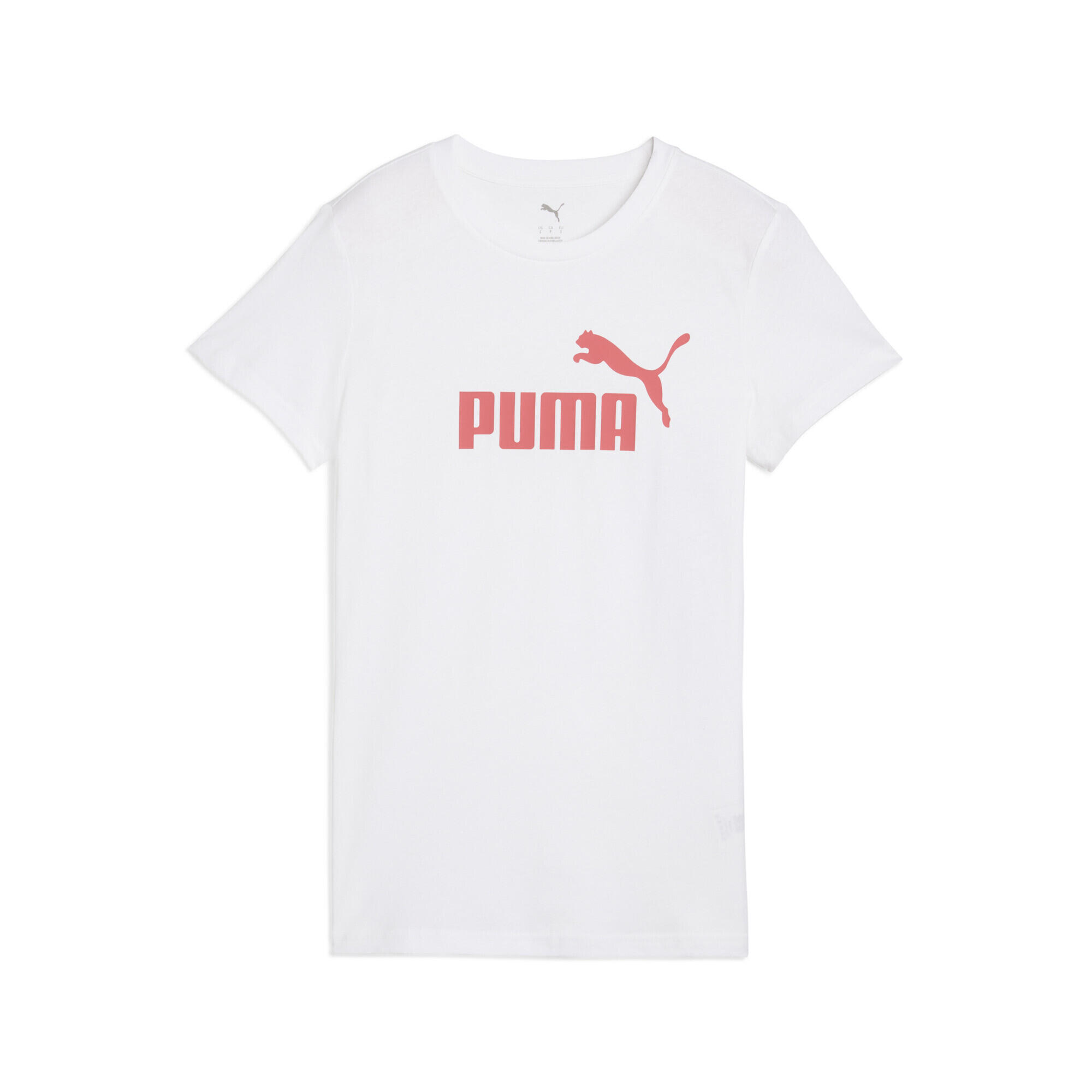 T-shirt à logo N° 1 ESS Femme PUMA White Peach Frost Red 1/7