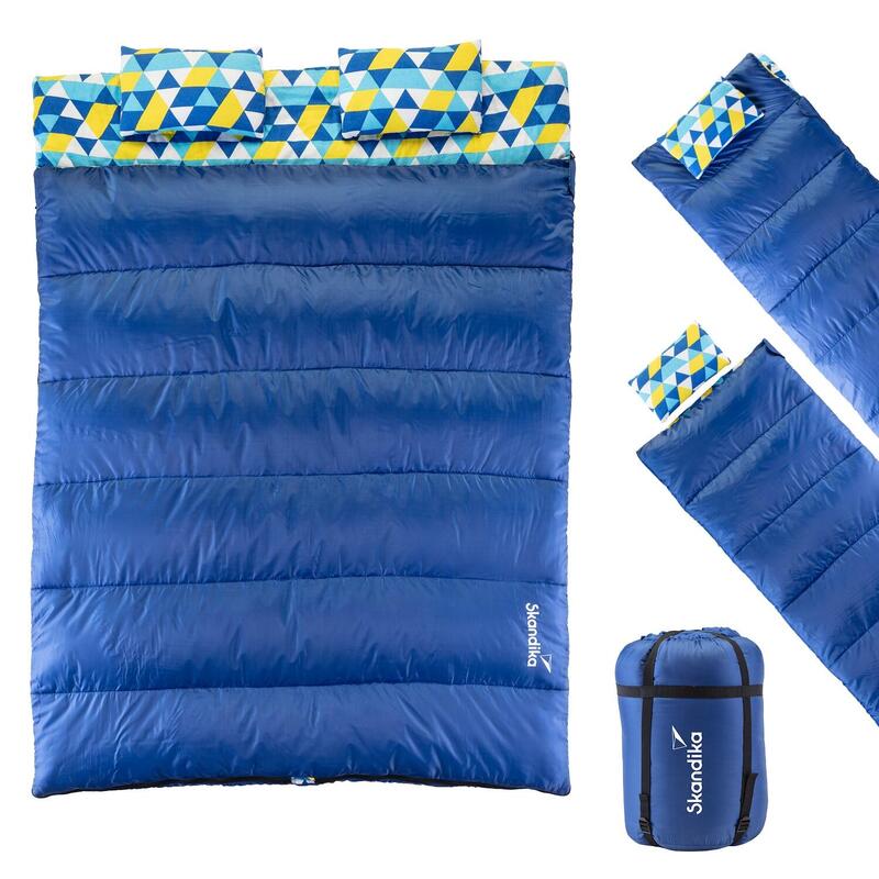 Śpiwór podwójny Iceland Double Flanell, 3 sezony, możliwość rozdzielenia