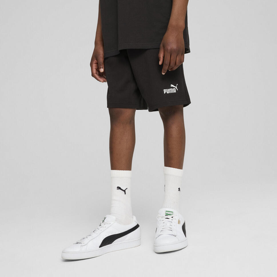 Młodzieżowe szorty ESS z logo No. 1 z dżerseju PUMA Black