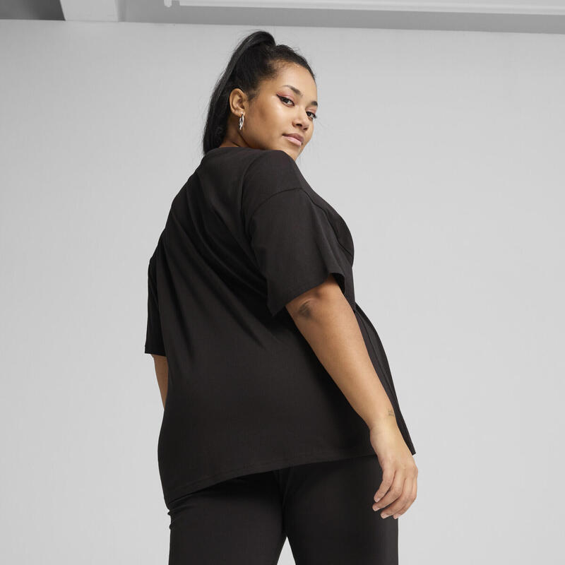 Tricou fitness femei croială lejeră Ess Relaxed albastru PUMA