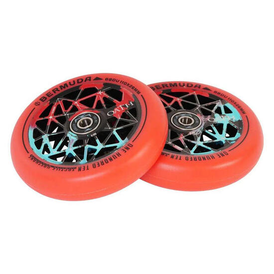 OATH Roue Bermuda 110mm Noir Turquoise Rouge [x2]