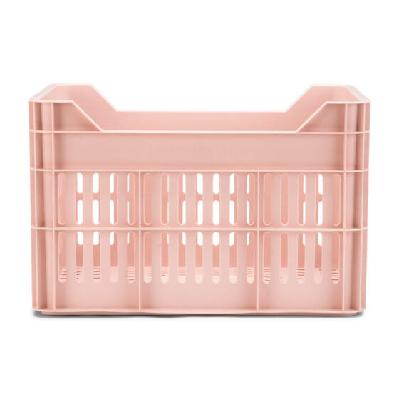 Urbanproof 30L Recycled Bicycle Crate — Pastel Pink, MIK & AVS Compatible. 4/6