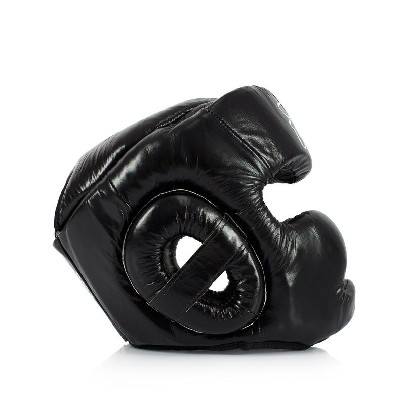 Kask Bokserski Fairtex HG13 z Ochroną Nosa Czarny/Czarny M