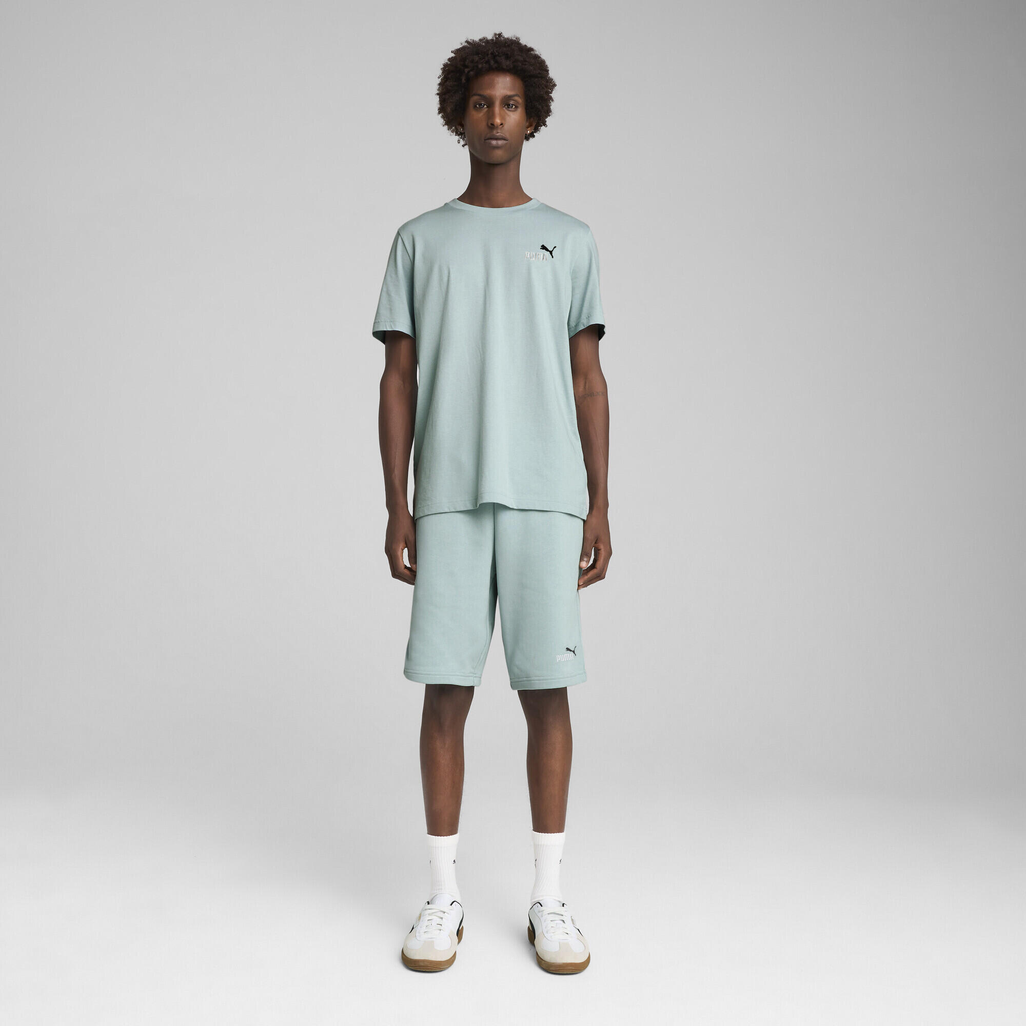 Essentials 2 Colour Small No. 1 Logo T-Shirt Herren PUMA Modern Mint Green 5/7