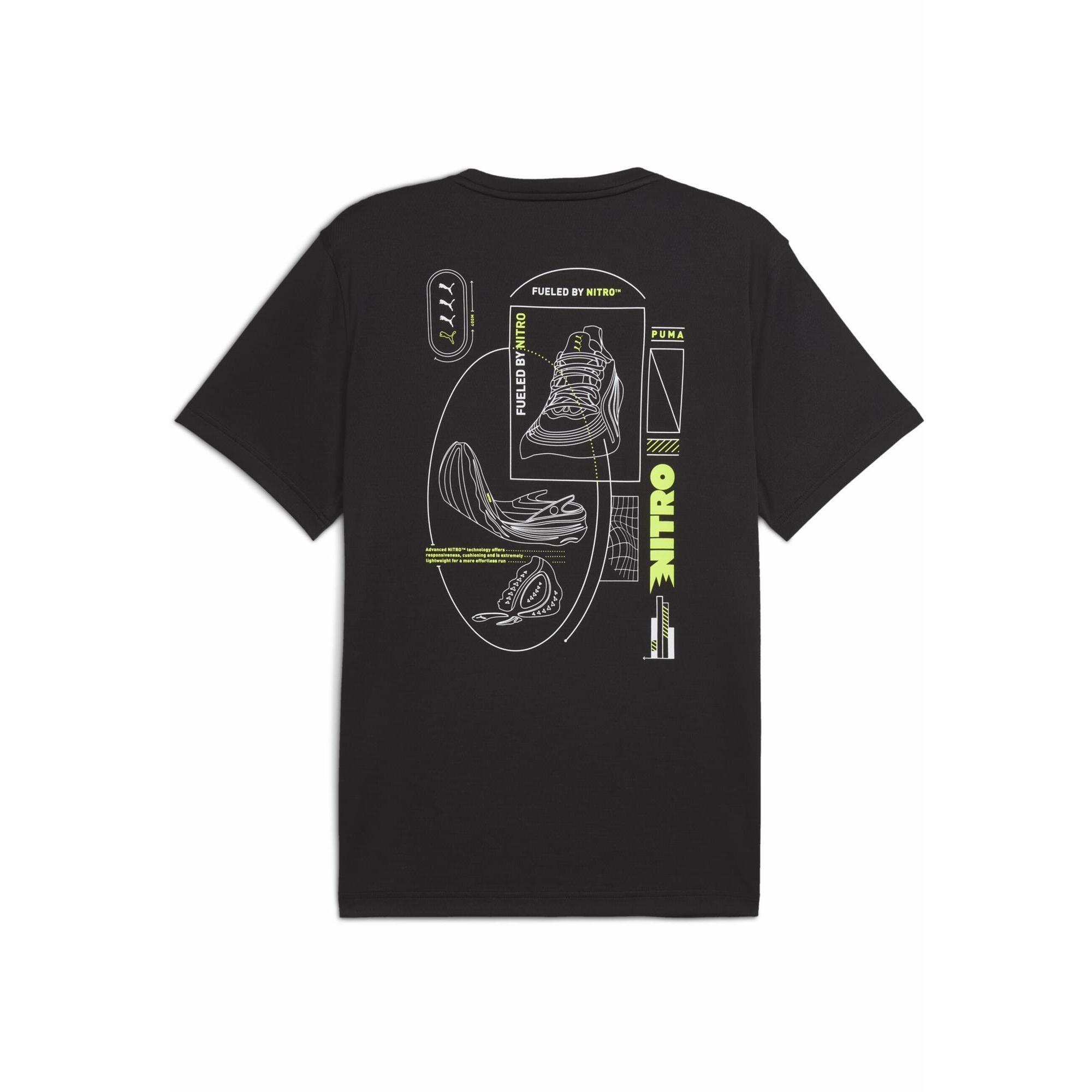 Męska koszulka do biegania z grafiką NITRO™ PUMA Black