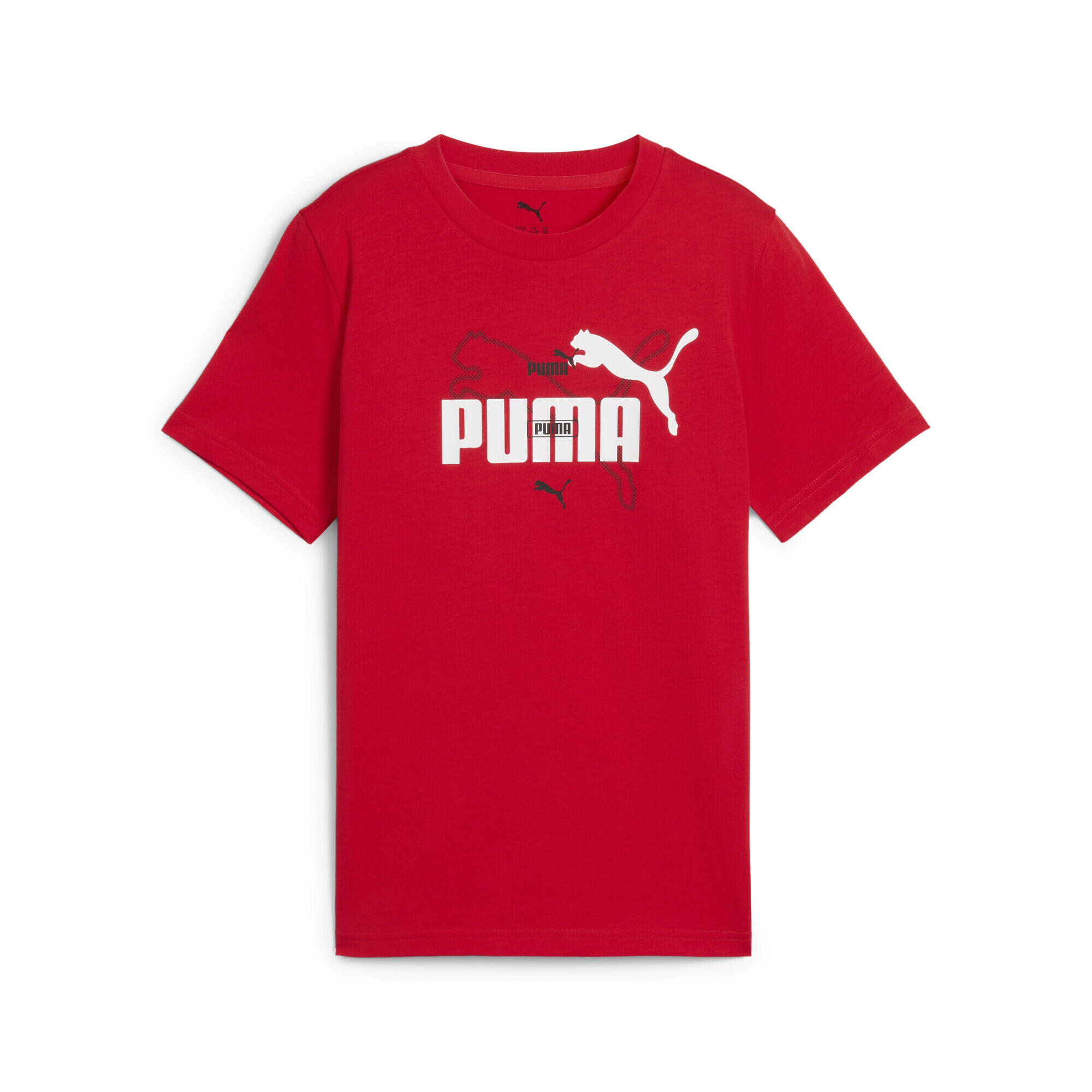 Camiseta Essentials Logo Lab Summer Niño PUMA For All Time Red 4/7