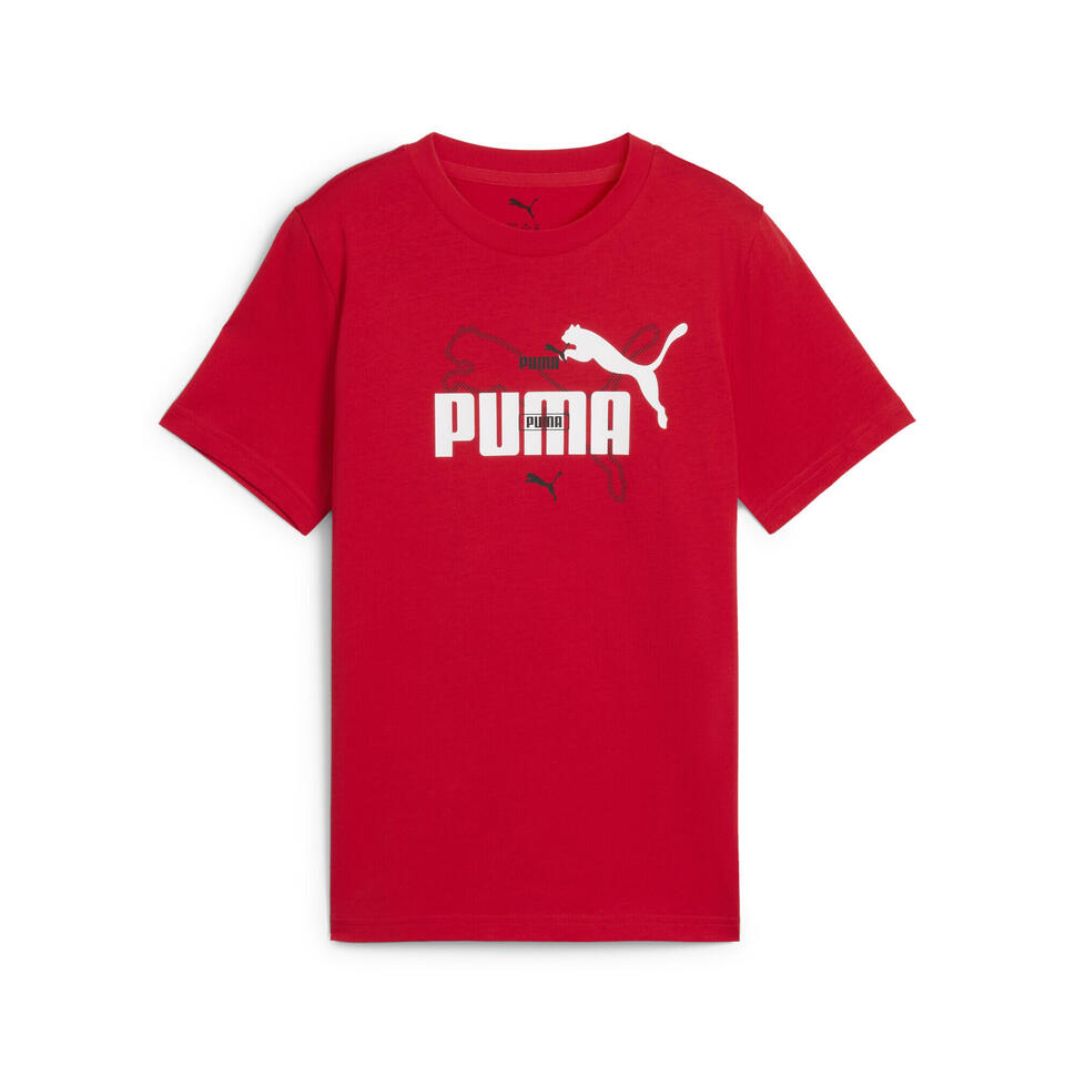Młodzieżowa koszulka Essentials Logo Lab Summer PUMA For All Time Red