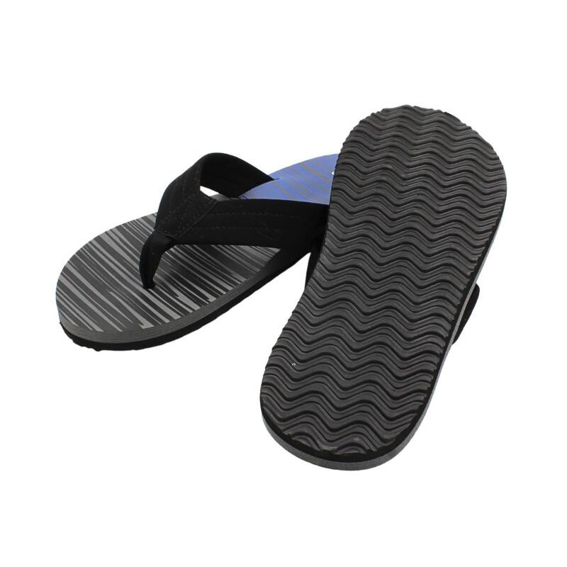 Șlapi flip-flop bărbați, Perletti, negru cu albastru, 45 EU