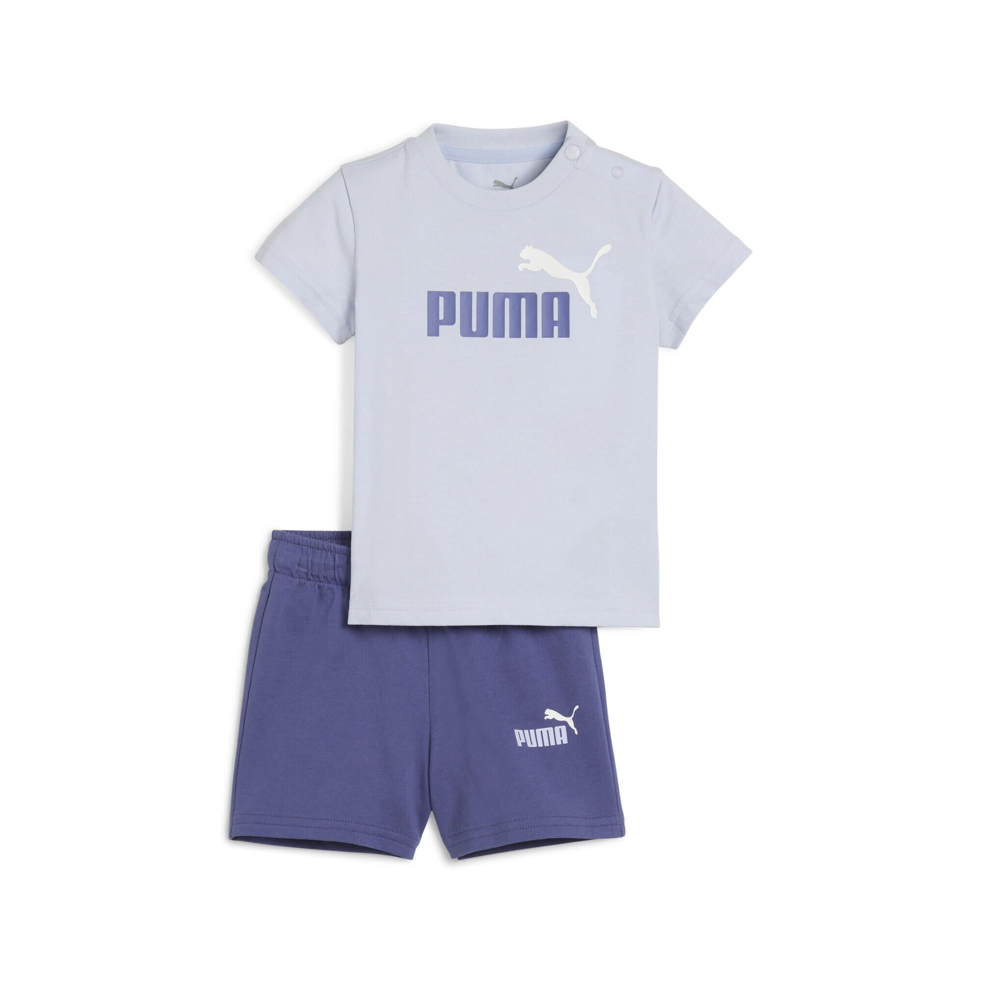 PUMA Minicats Essentials T-Shirt und Shorts Set Kinder PUMA Cool Weather Blue