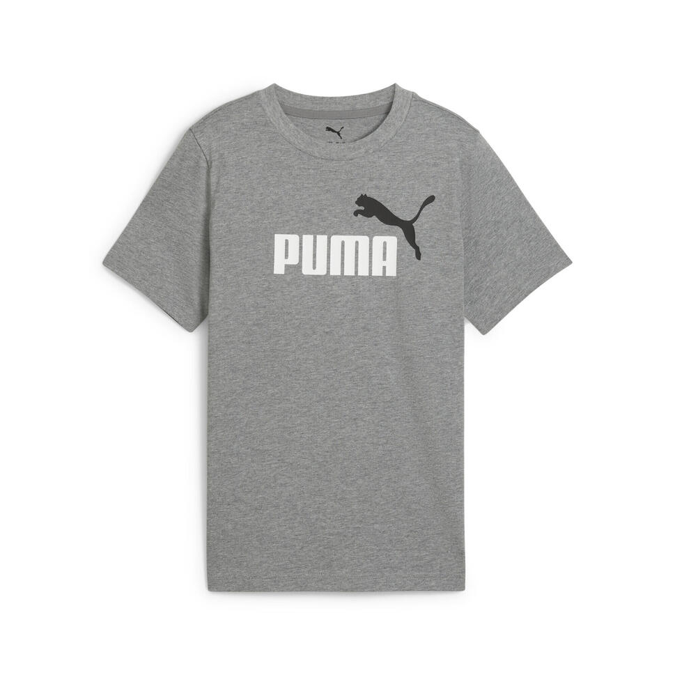 Młodzieżowa koszulka Essentials Colour z logo No.1 PUMA Medium Gray Heather