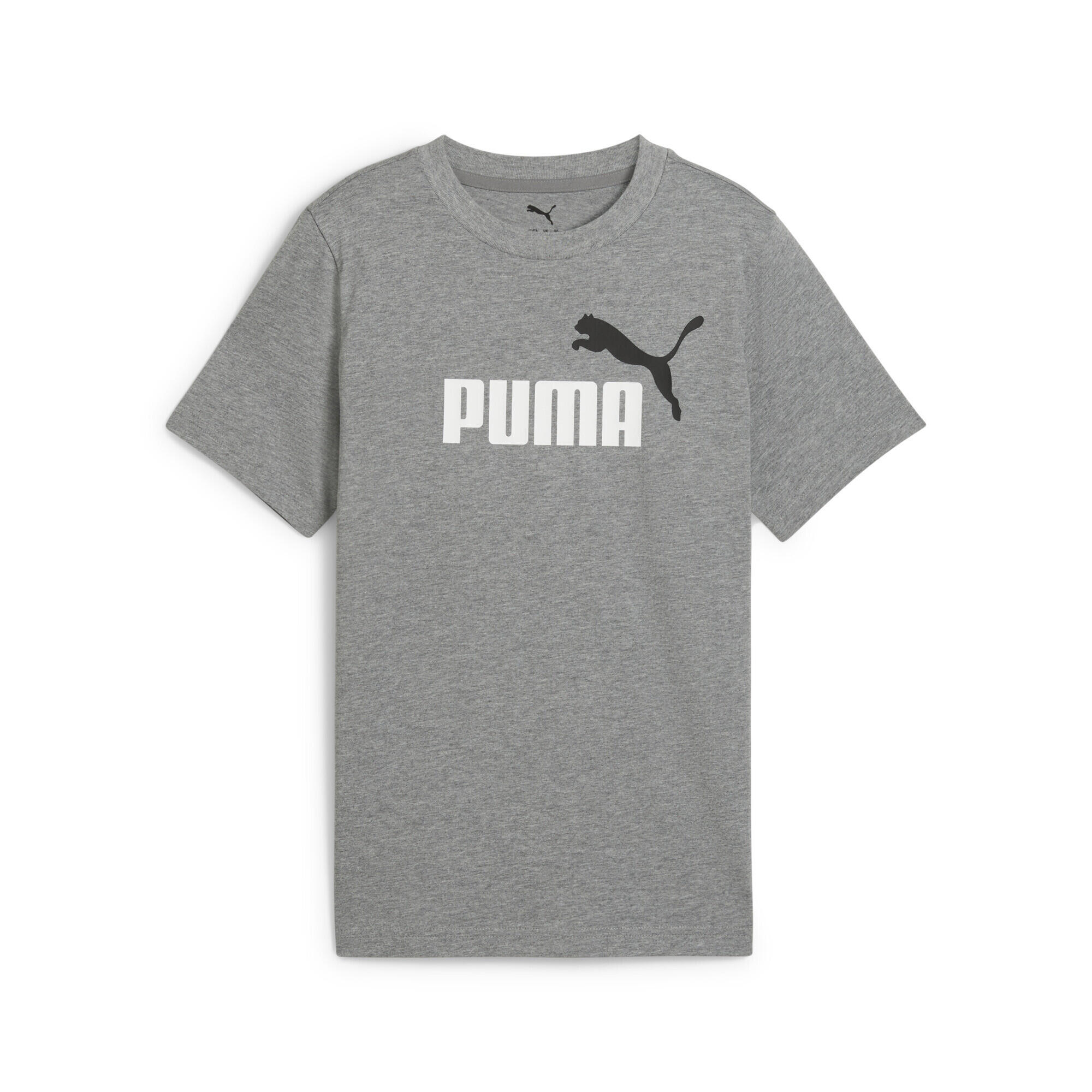 Młodzieżowa koszulka Essentials Colour z logo No.1 PUMA Medium Gray Heather