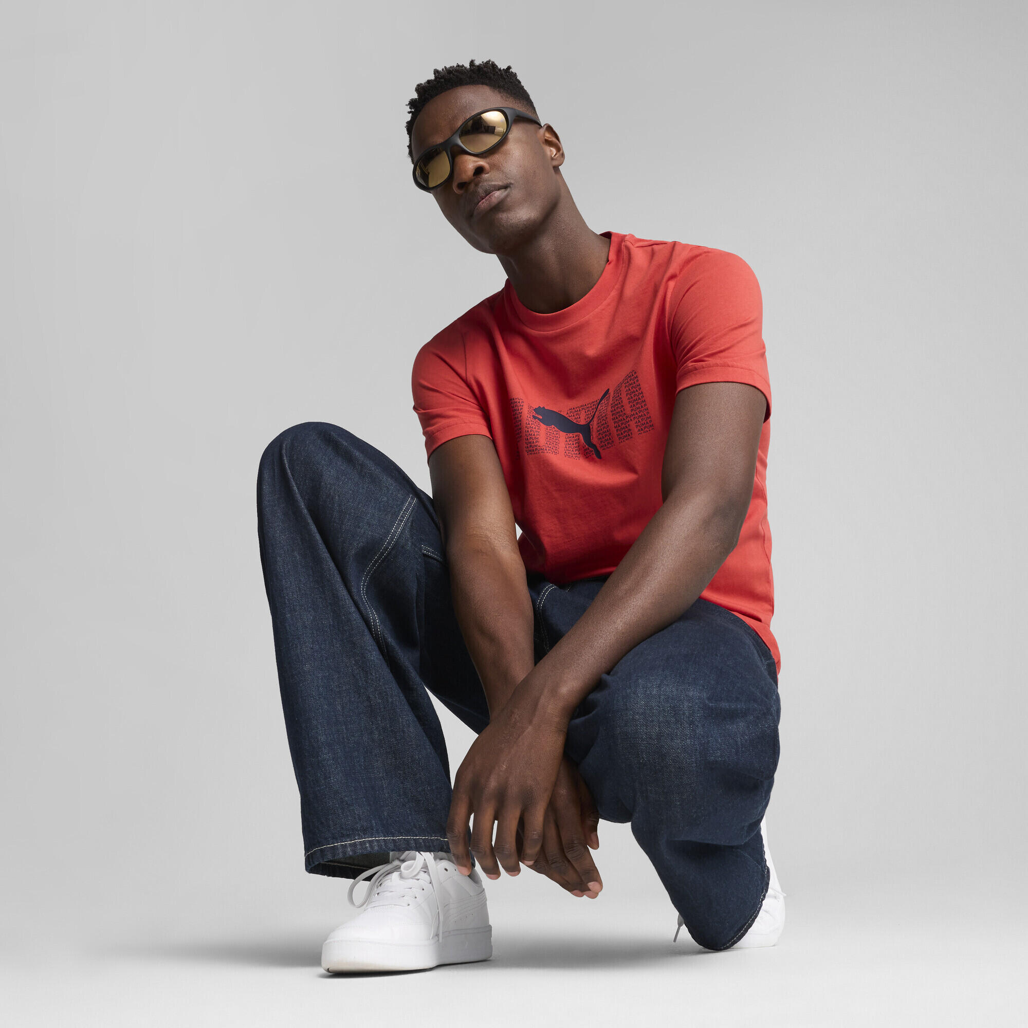 T-shirt Logo Lab Essentials Homme PUMA Red Fire 4/7