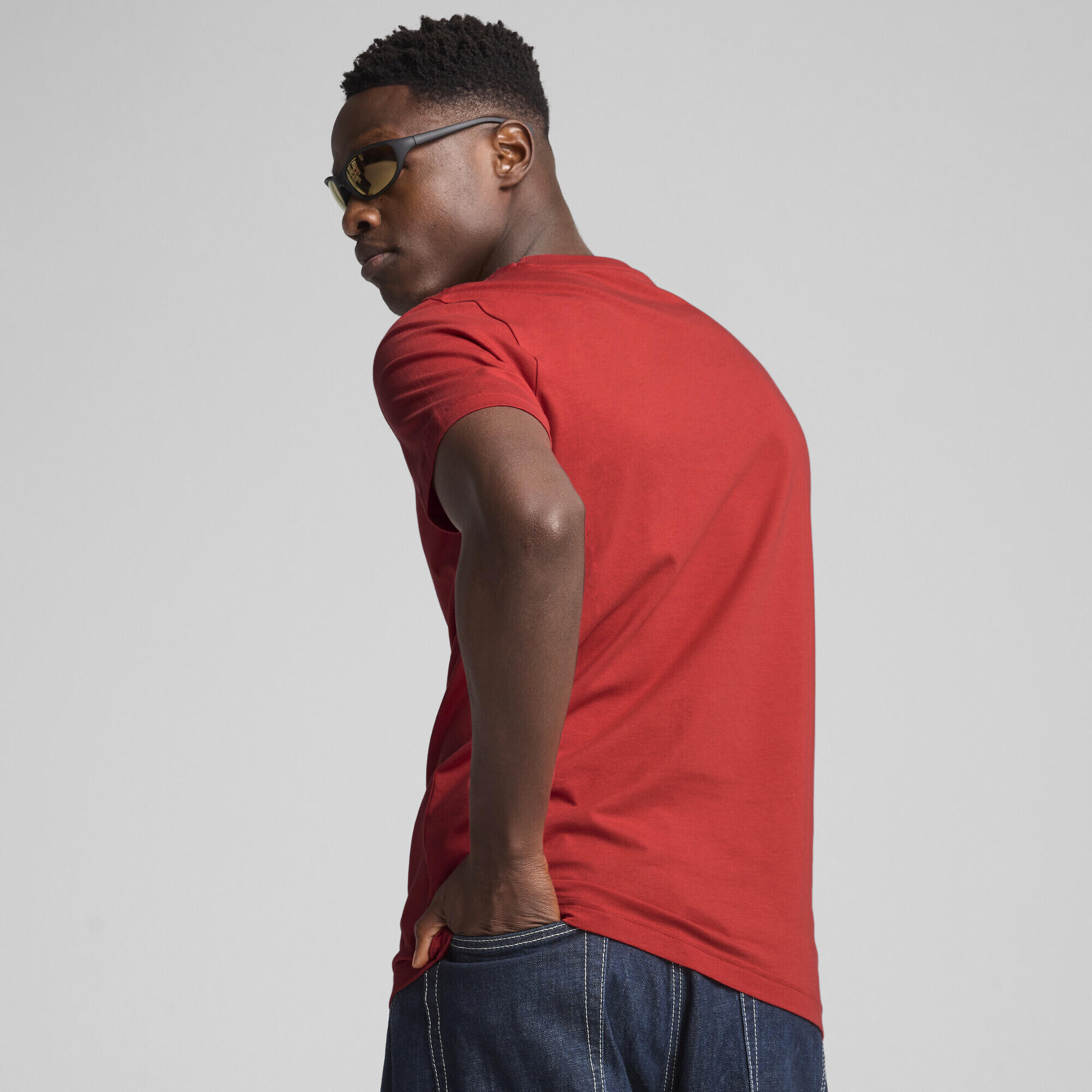 T-shirt Logo Lab Essentials Homme PUMA Red Fire 3/7