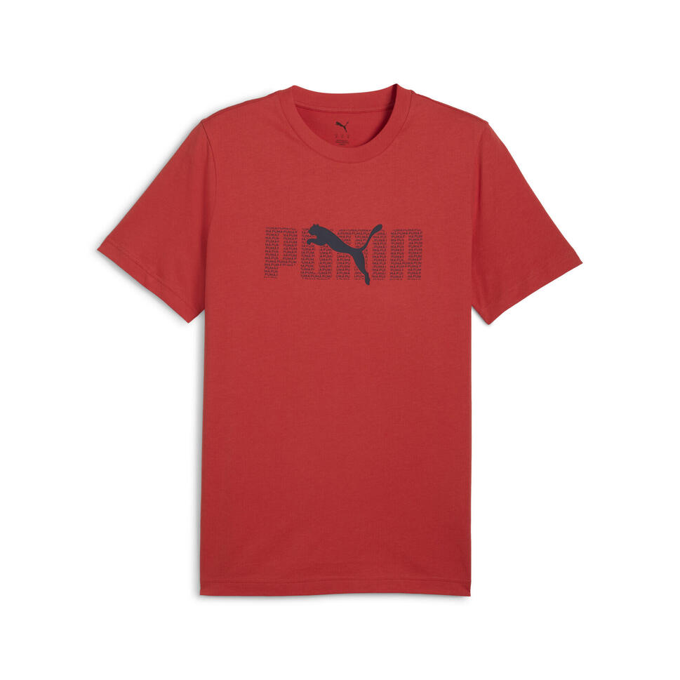 Męska koszulka Essentials Logo Lab PUMA Red Fire