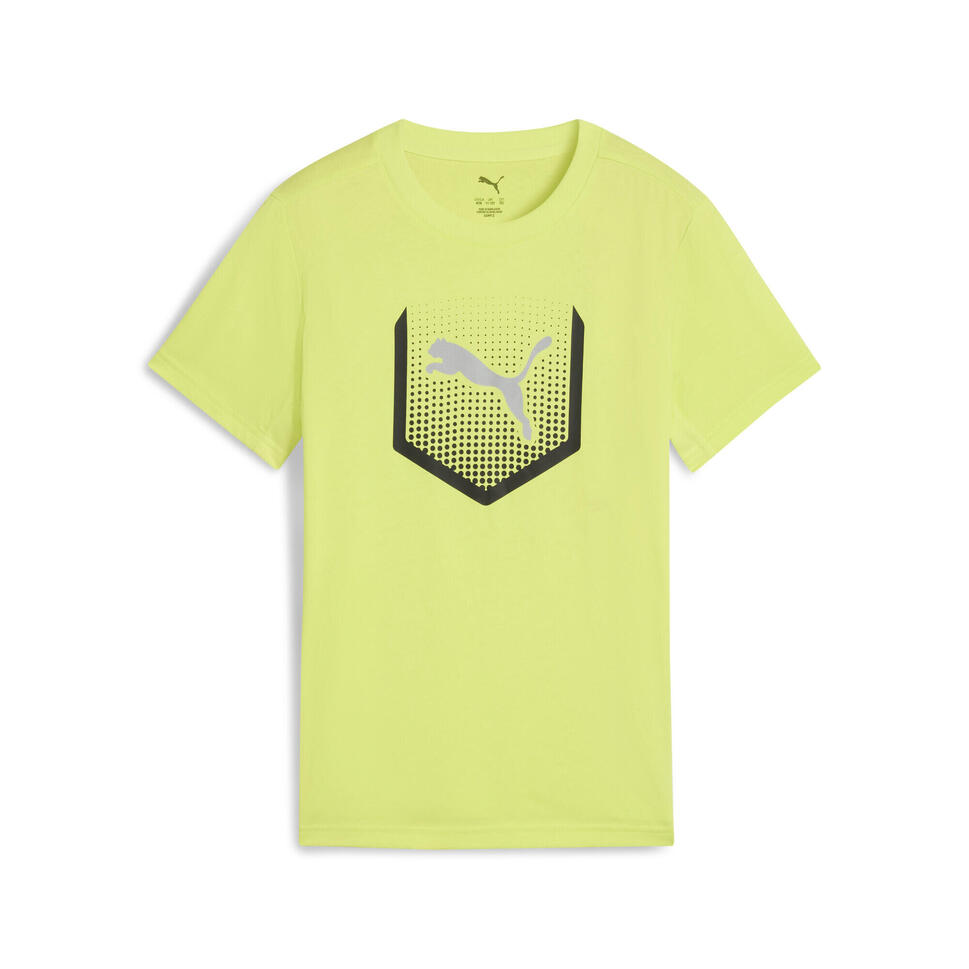 Młodzieżowa koszulka Active Sports z grafiką PUMA Lemon Sherbert Yellow