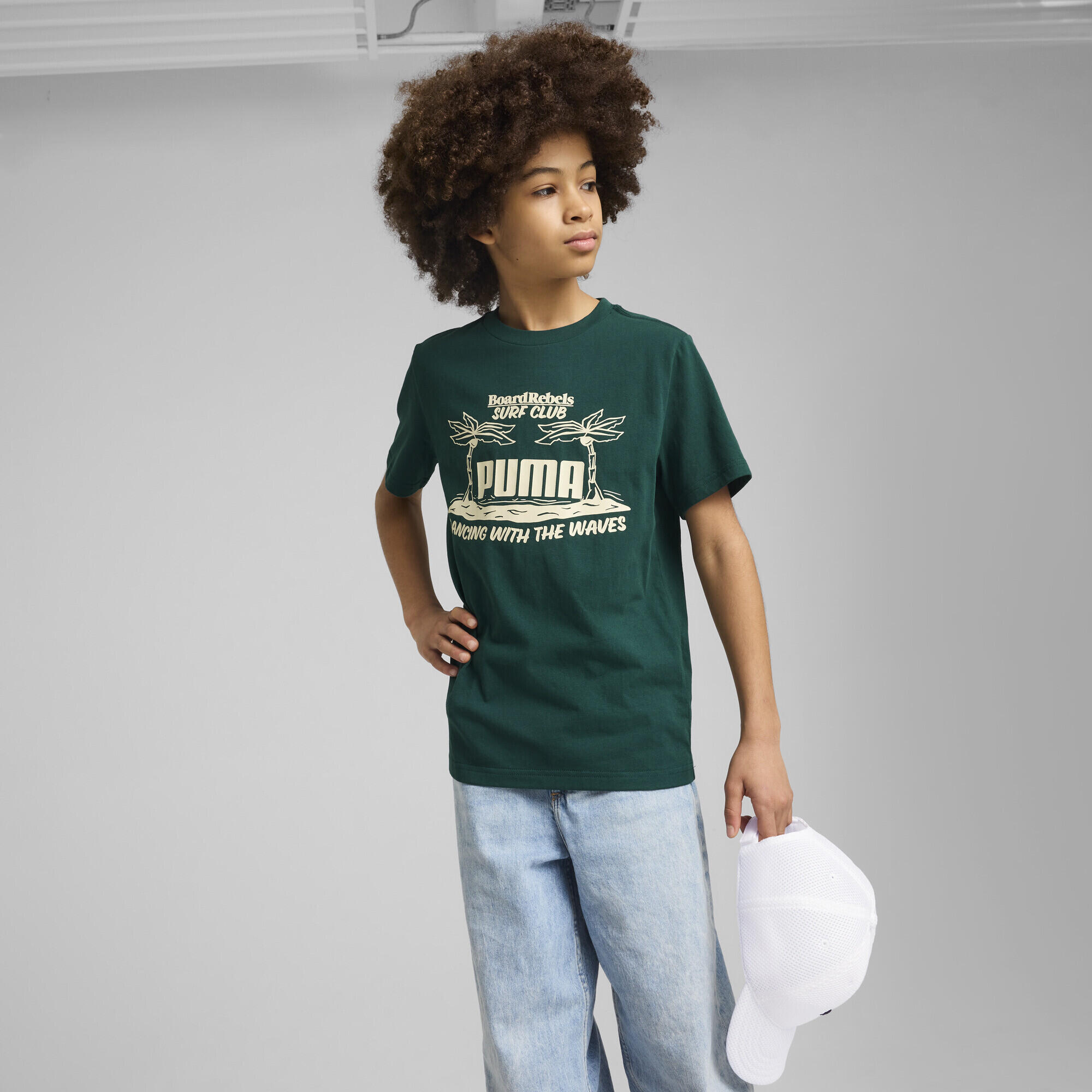 T-shirt grafica Mid 90s per ragazzi PUMA Dark Myrtle Green 2/7