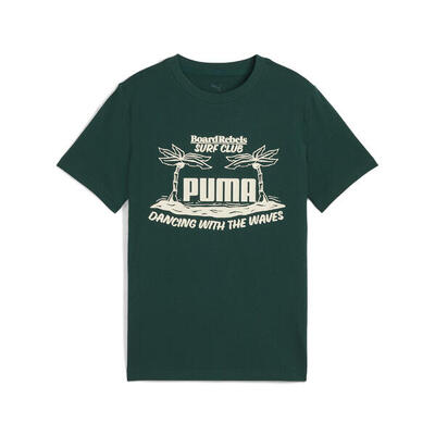 Mid 90s t-shirt met print voor jongeren puma dark myrtle green