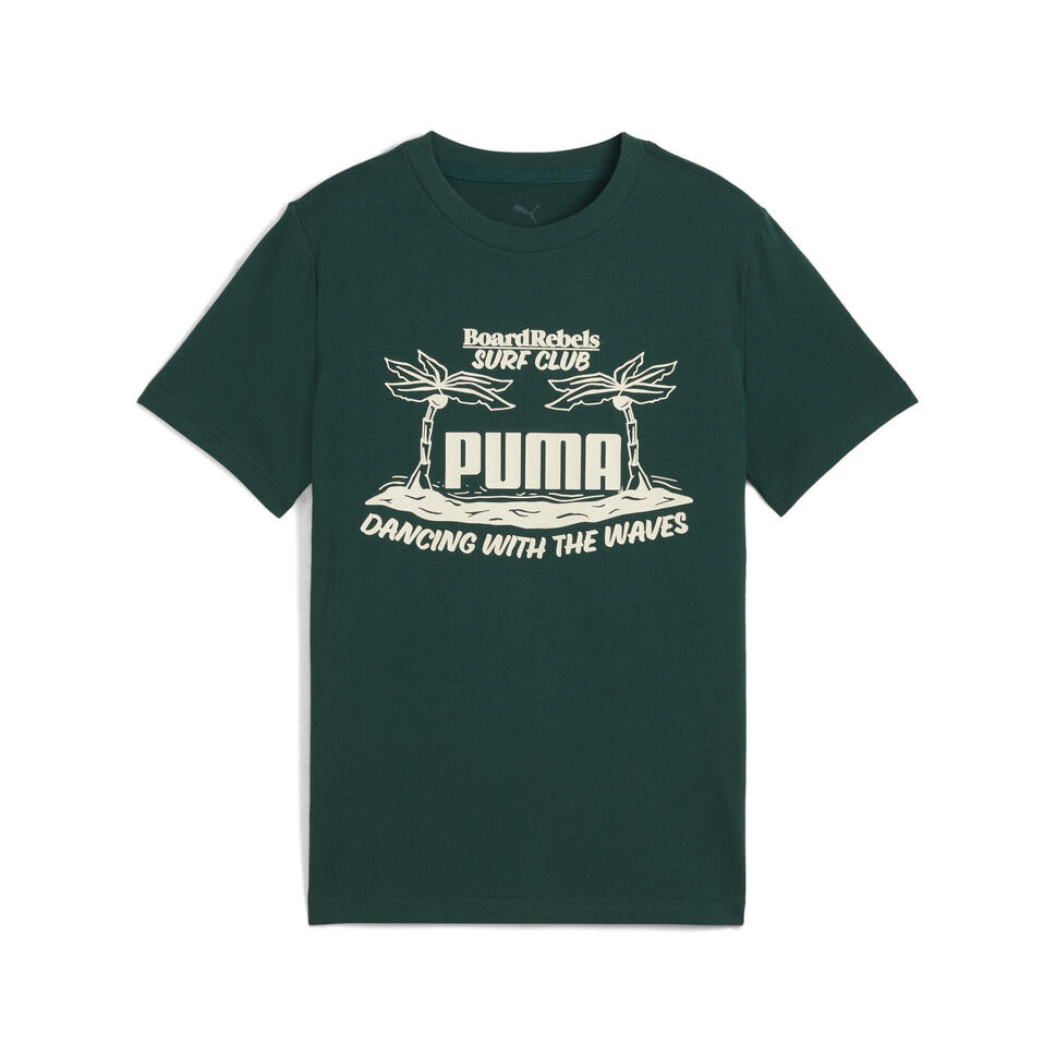 Młodzieżowa koszulka Mid 90s z grafiką PUMA Dark Myrtle Green
