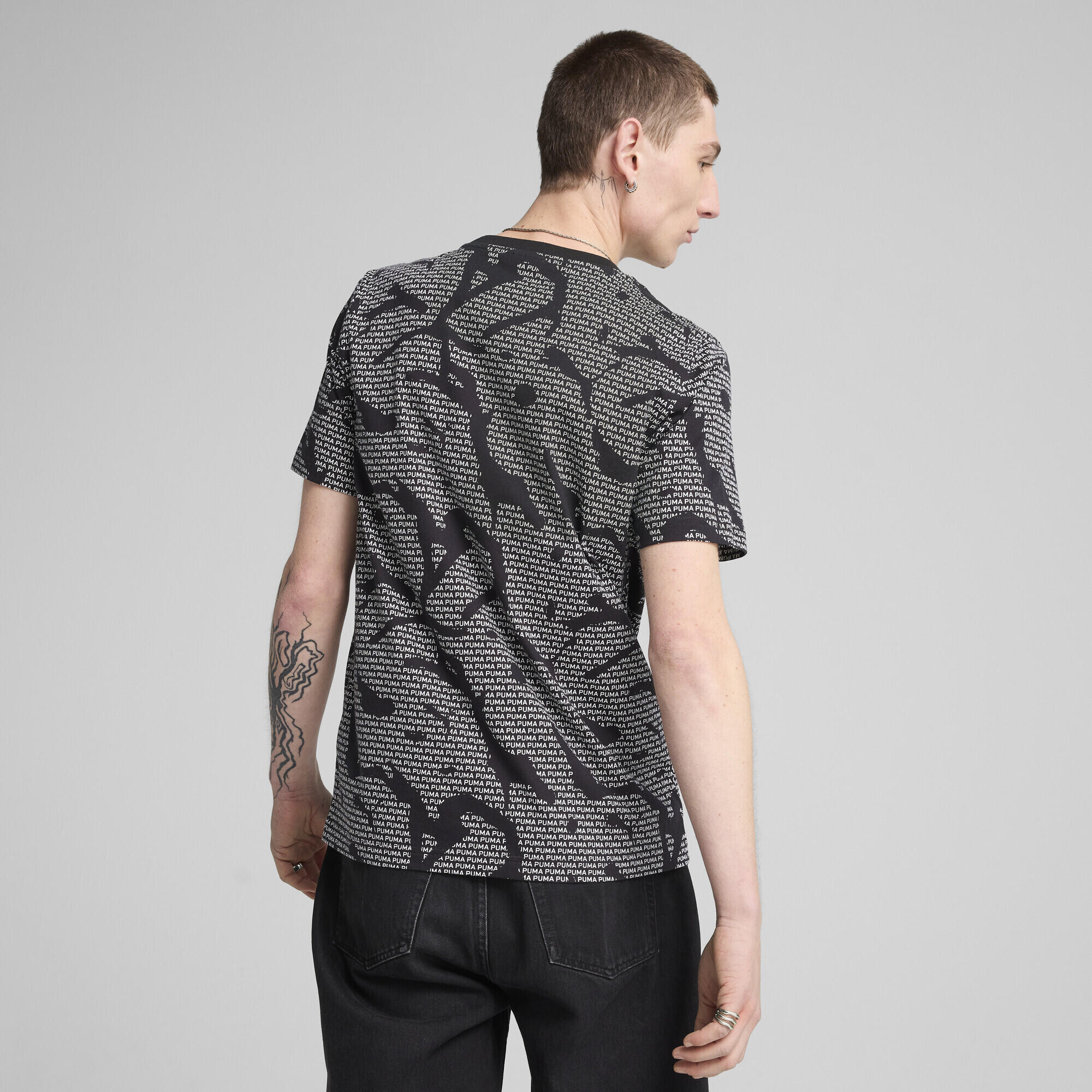T-shirt Essentials con logo Lab da uomo PUMA Black 3/7