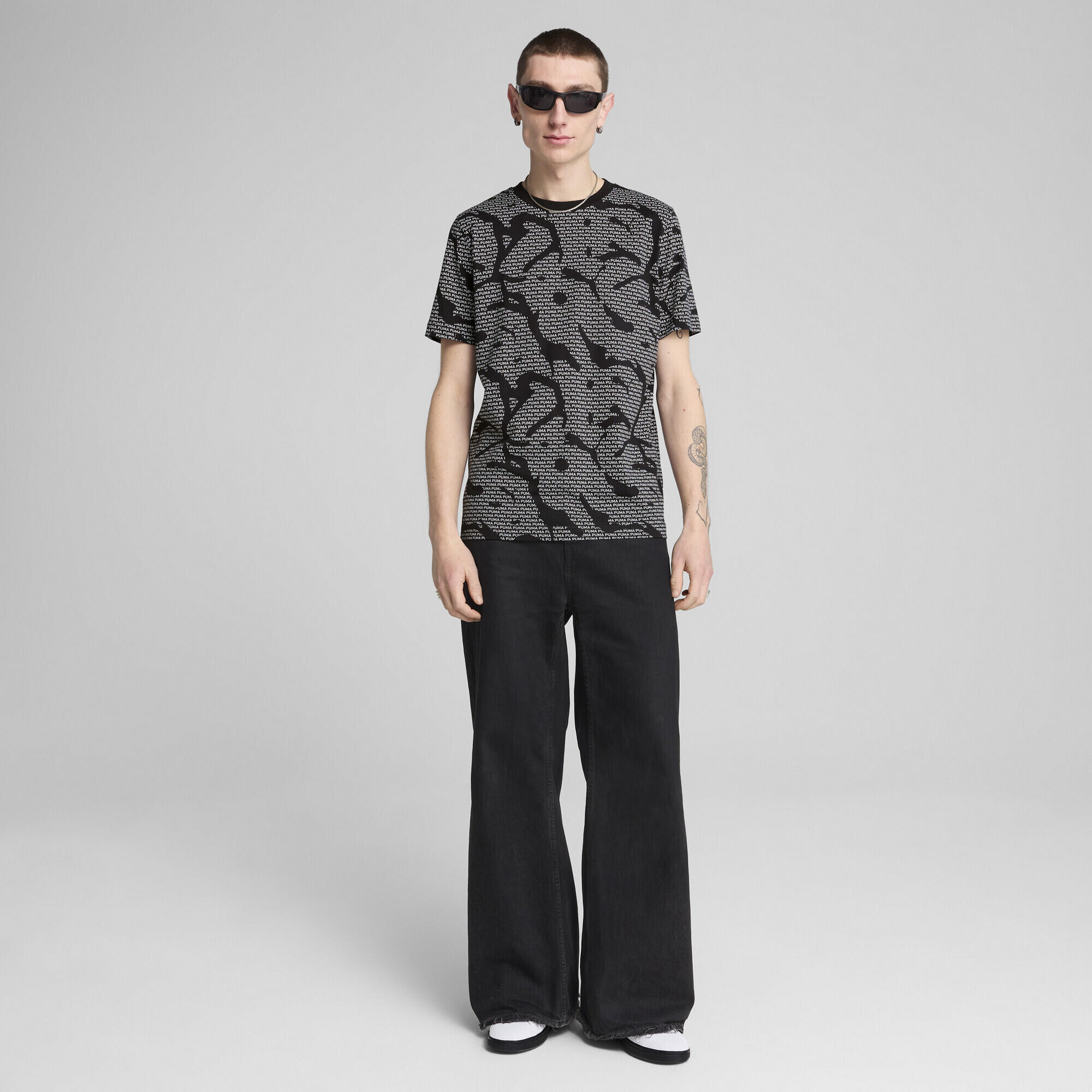 T-shirt Essentials con logo Lab da uomo PUMA Black 5/7