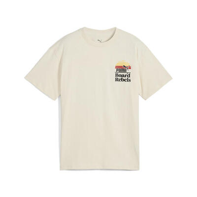 Mid 90s t-shirt met print voor jongeren puma alpine snow white
