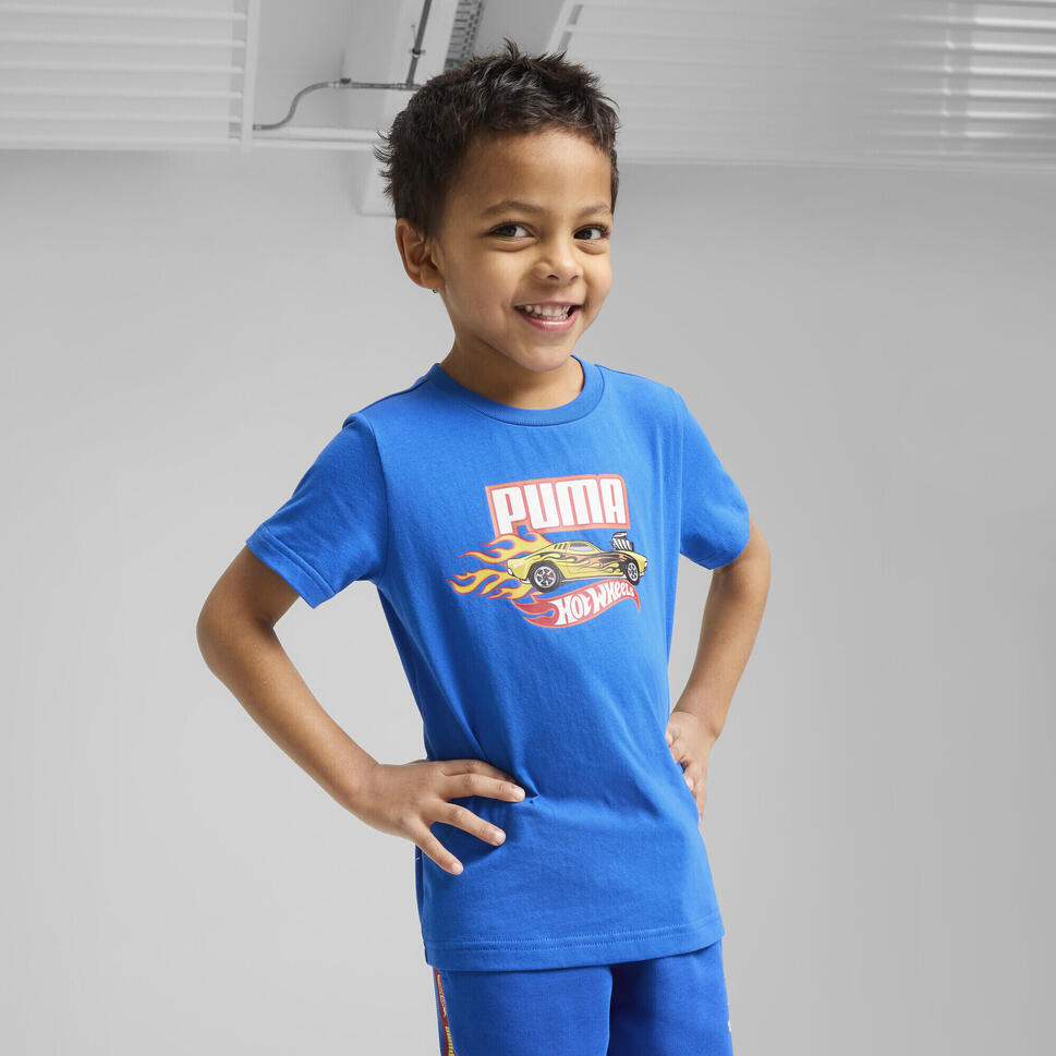 Dziecięca koszulka PUMA × HOT WHEELS™ z grafiką PUMA Team Royal Blue