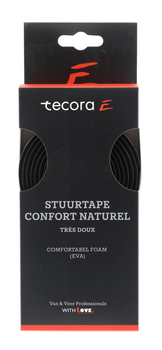 Tecora E Comfort Natural Stuurlint Zwart 2.5 x 30mm 1.8m (2 Stuks) 2/2