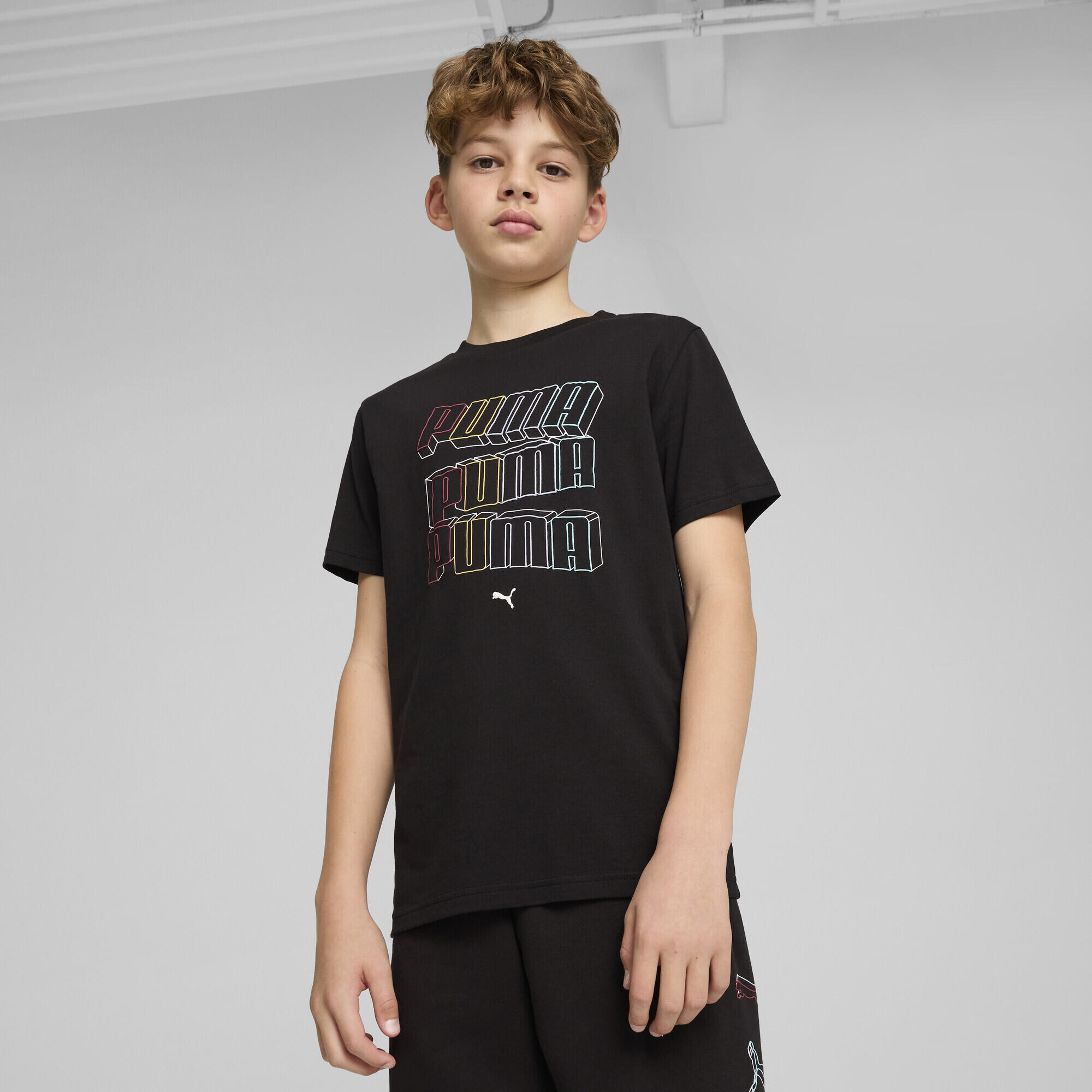 T-shirt con logo Essentials+ Lab per ragazzi PUMA Black 2/7