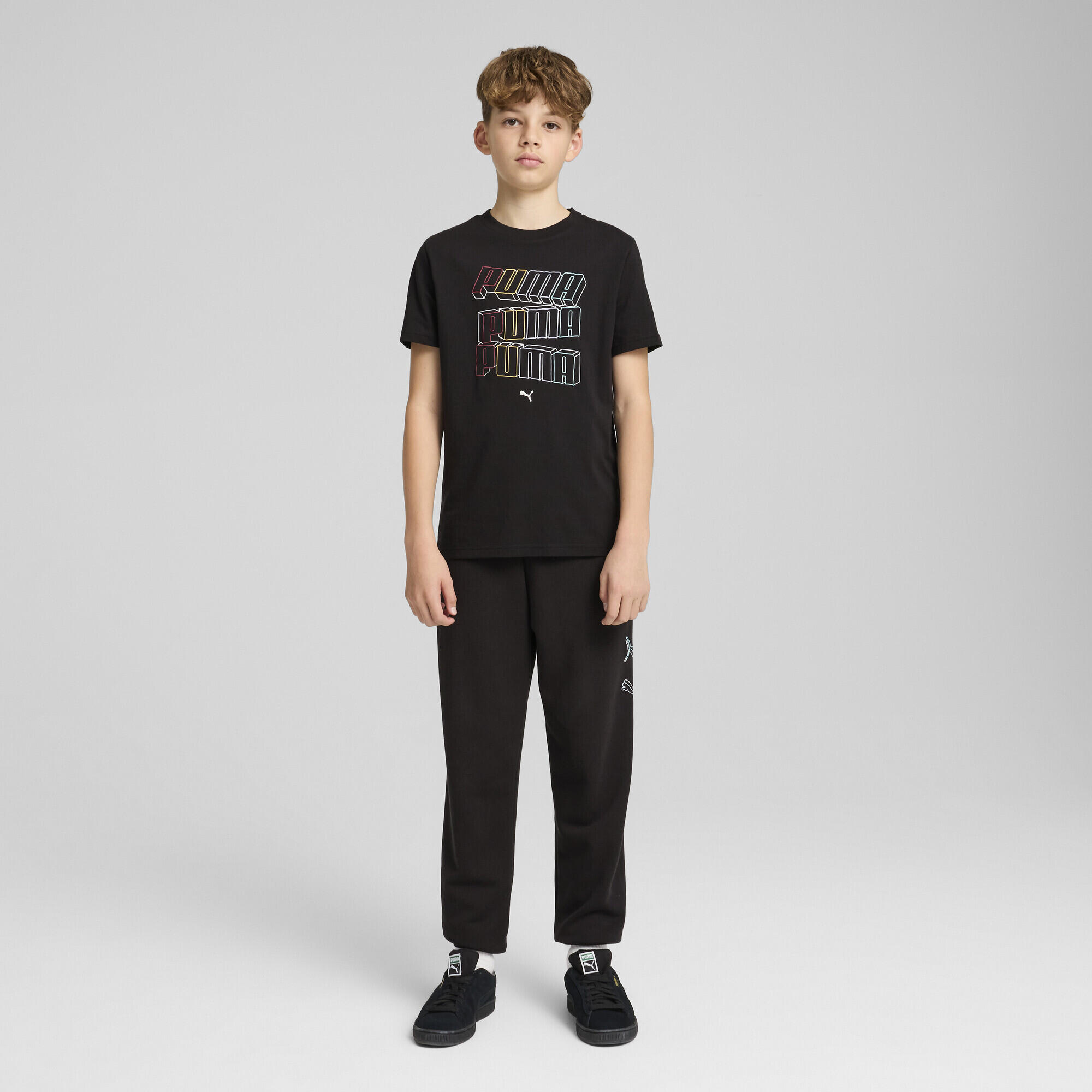 T-shirt con logo Essentials+ Lab per ragazzi PUMA Black 5/7