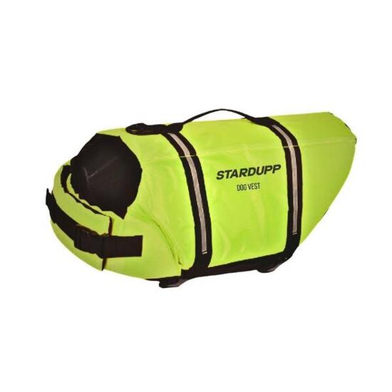 Gilet de sauvetage chien Stardupp vert fluo avec poignée