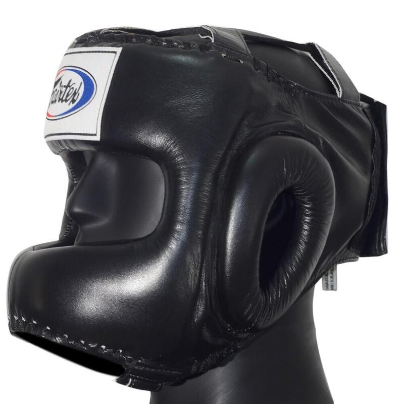 Kask Bokserski Fairtex HG4 z Ochroną Nosa Czarny XL