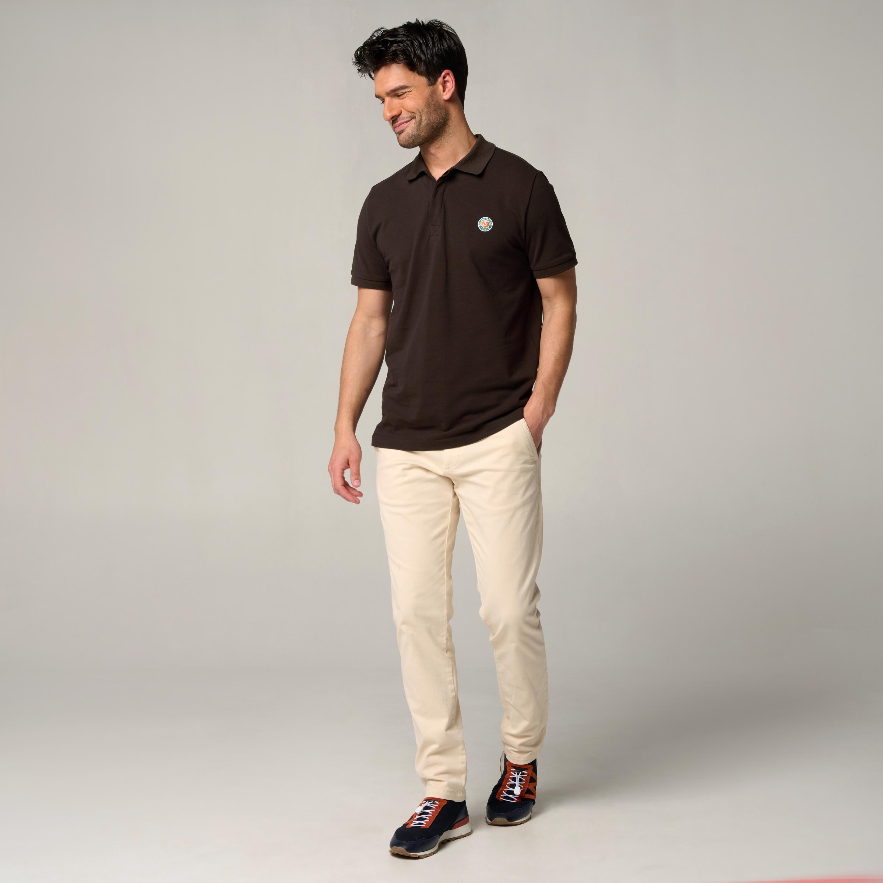Polo Basique Homme Roland-Garros - Chocolat 4/5