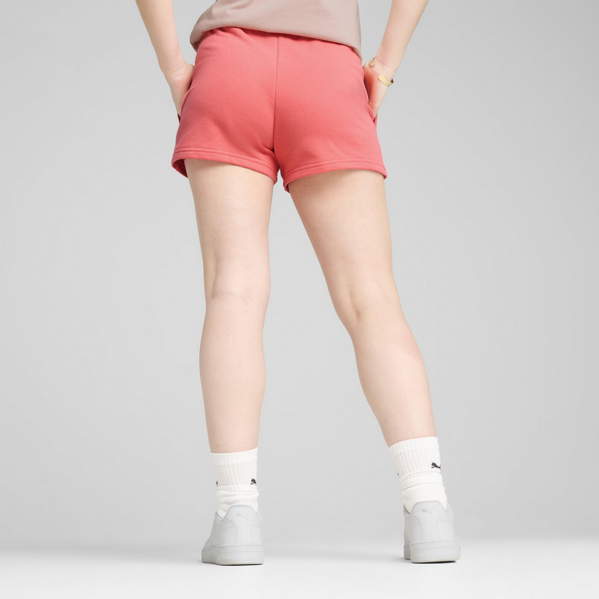 ESS Small No. 1 Logo short voor dames, 10 cm PUMA Peach Frost Red 3/7