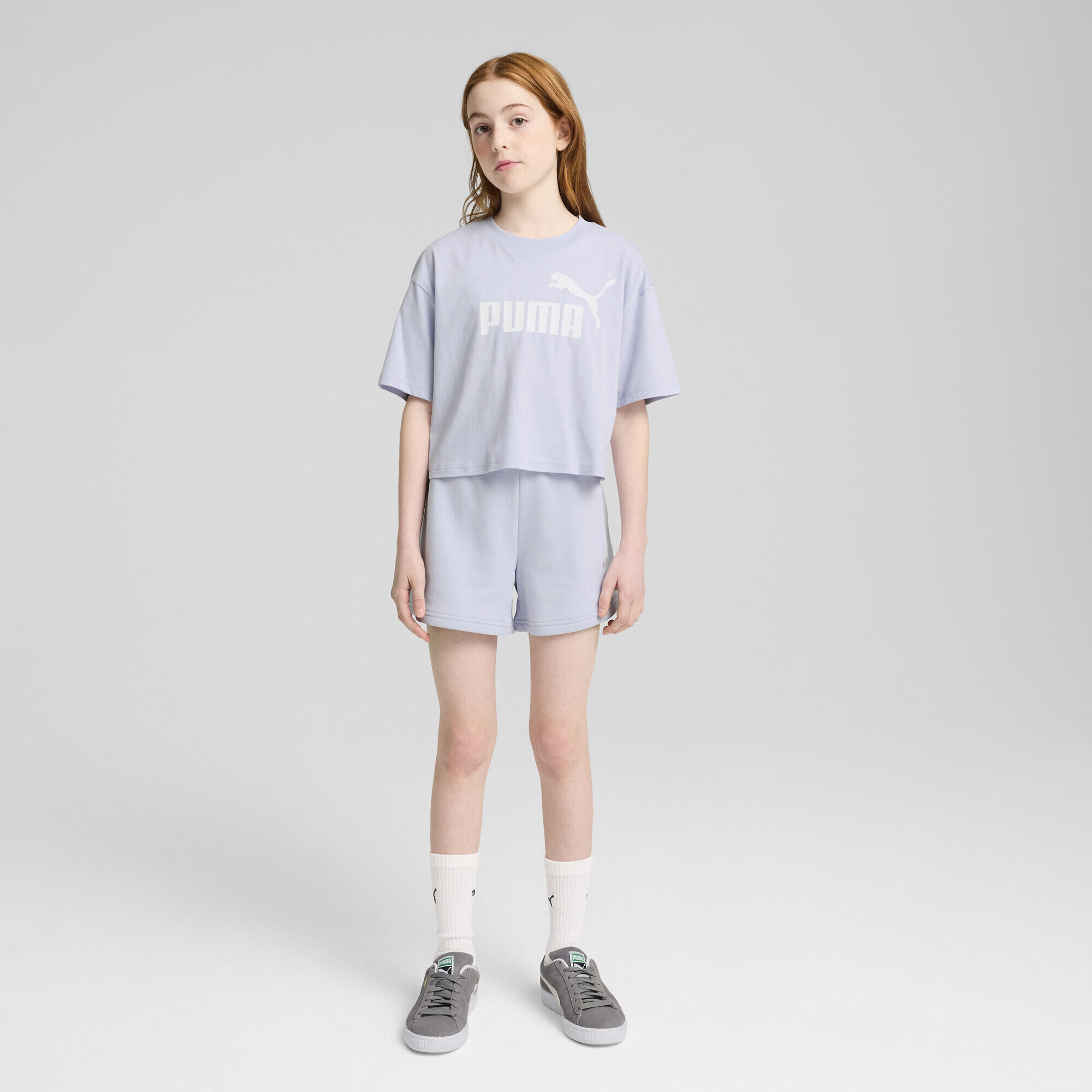 ESS Small No. 1 Logo Shorts Mädchen PUMA Cool Weather Blue 5/7