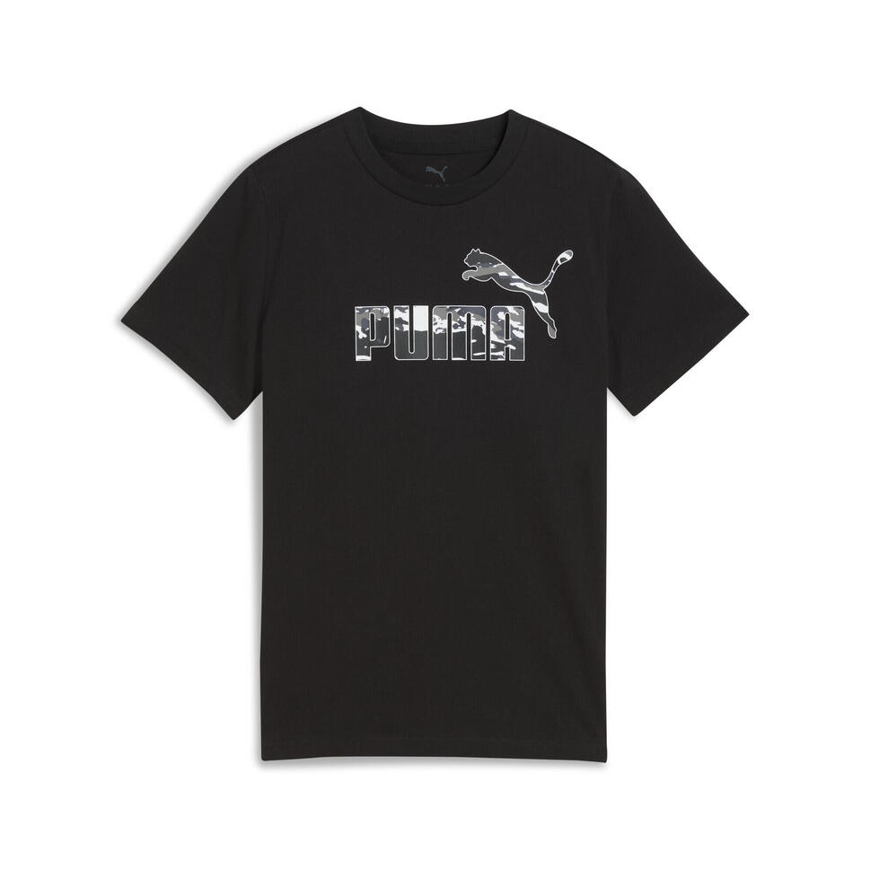 Młodzieżowa koszulka Essentials Camo PUMA Black