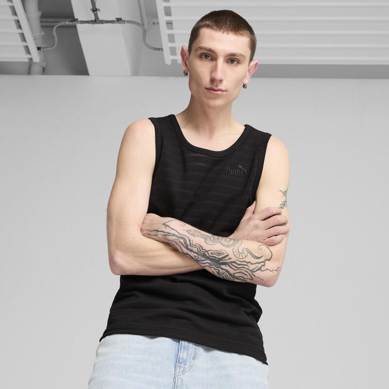Męska koszulka na ramiączkach Essentials Elevated Structured PUMA Black