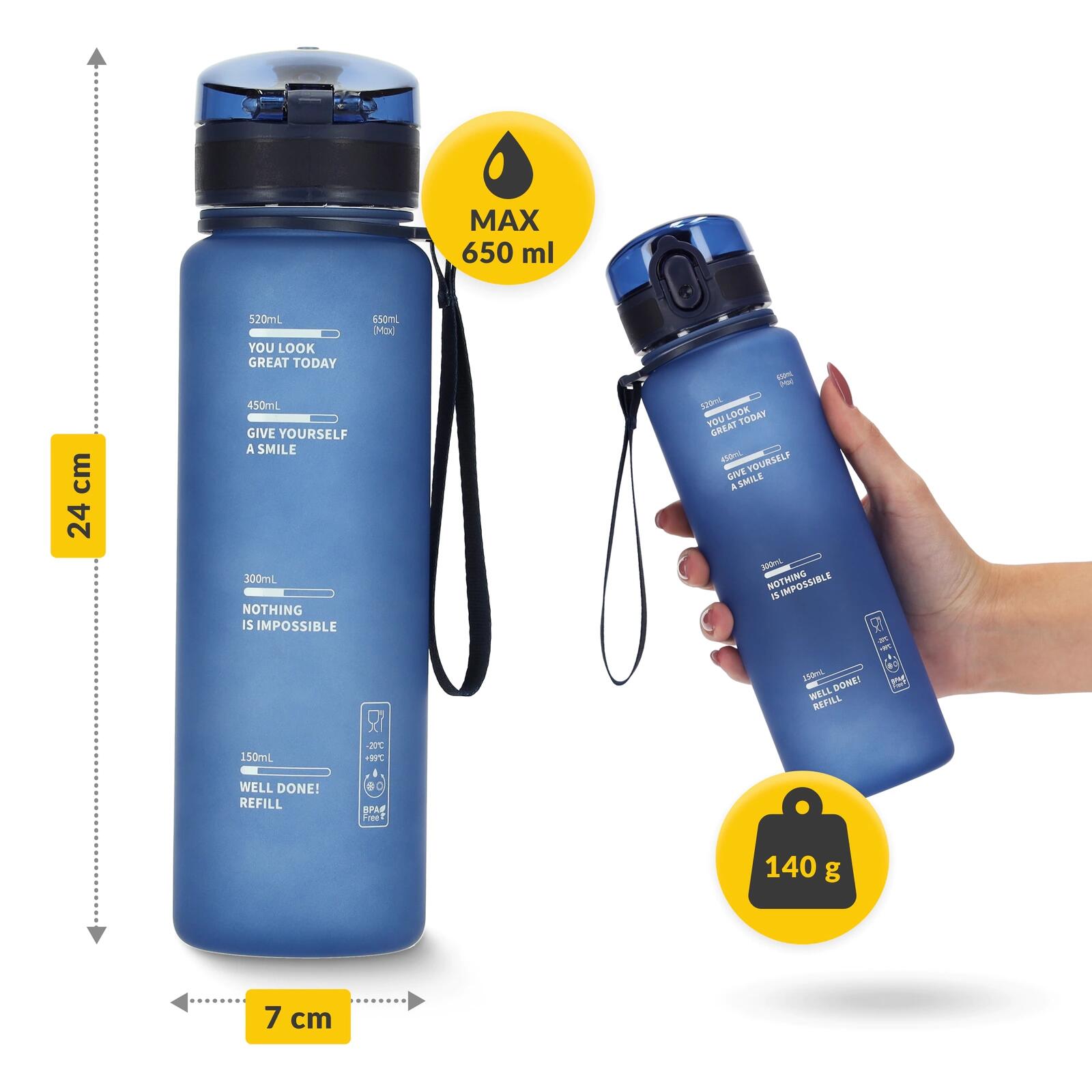 Sport Trinkflasche 4FIZJO 650 ml 4/7