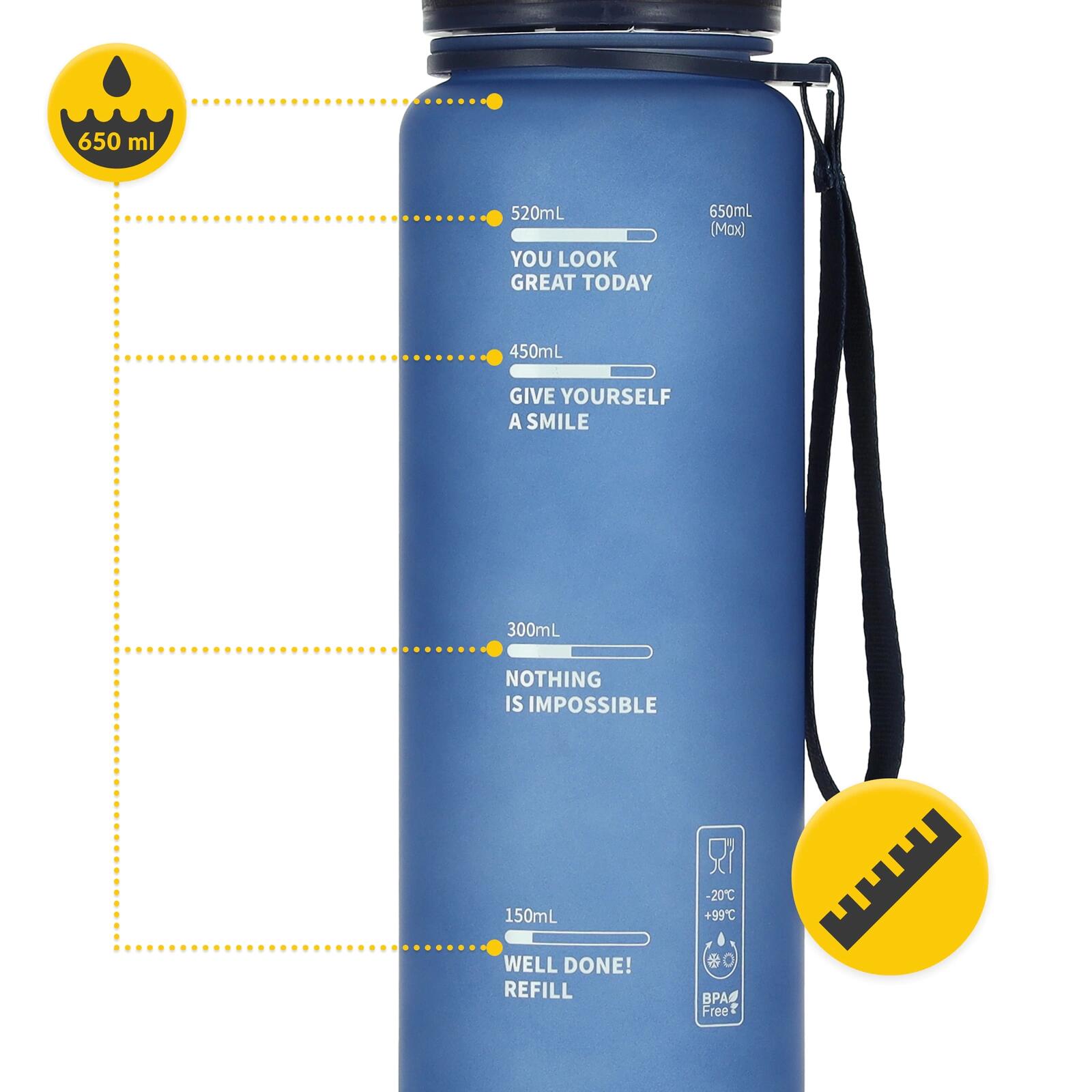 Sport Trinkflasche 4FIZJO 650 ml 3/7