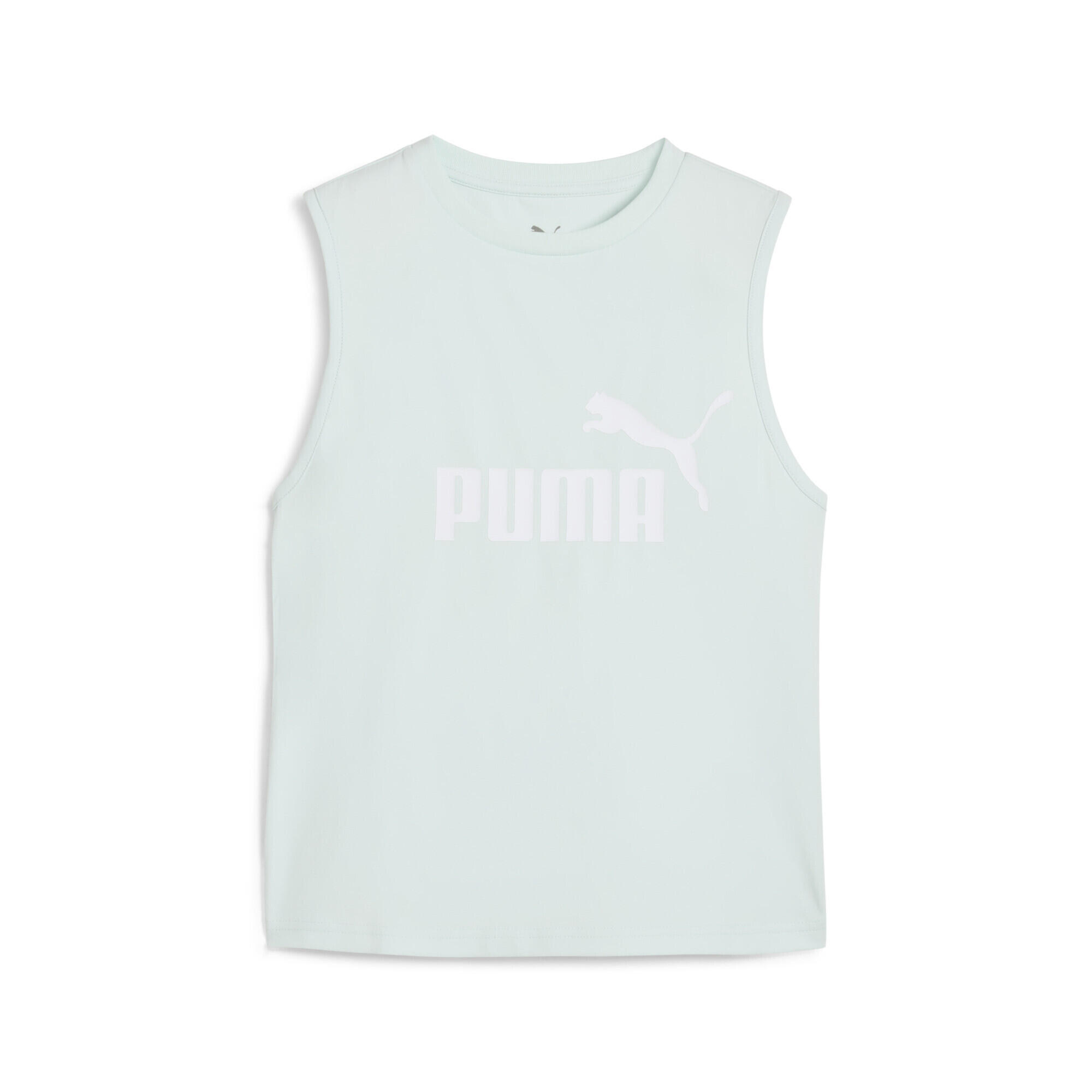 Puma - Débardeur Ajusté À Logo N° 1 Ess Femme Puma Peaceful Blue - Débardeur - Blanc|bleu - Decathlon