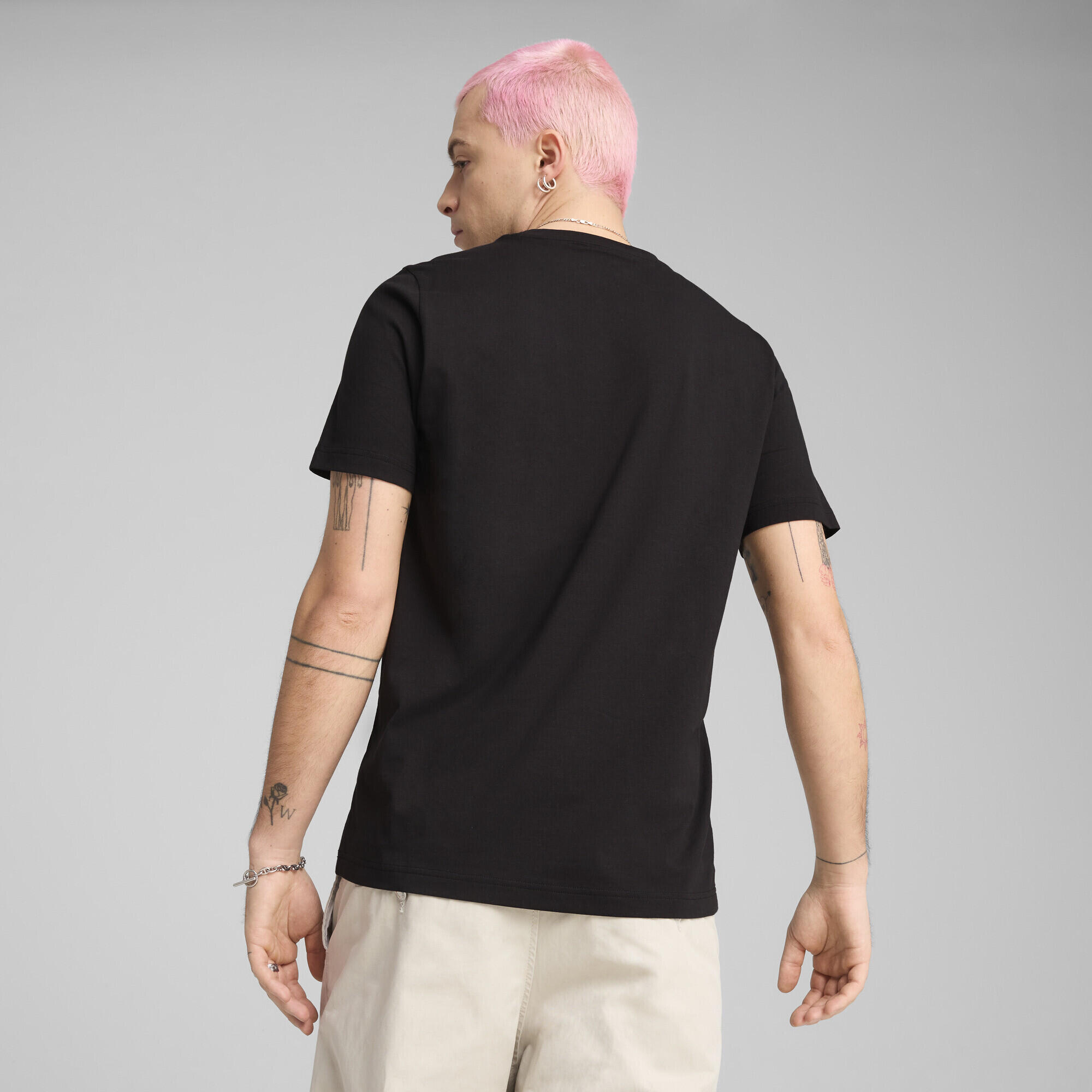 T-shirt coupe boxy à logo PUMA Homme PUMA Black 3/7